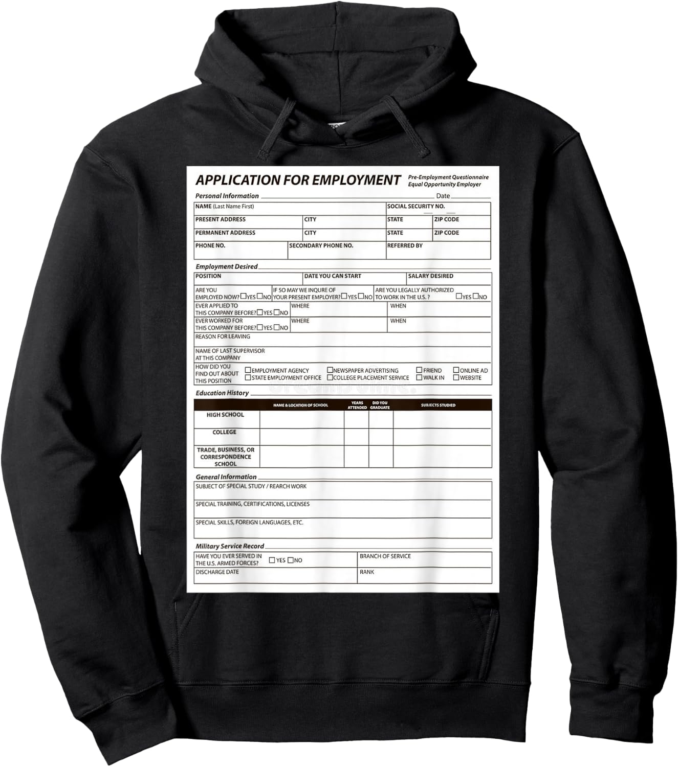 Funny Scary Halloween Costume Job Application Trick or Treat Hoodie - Hoodie | Black