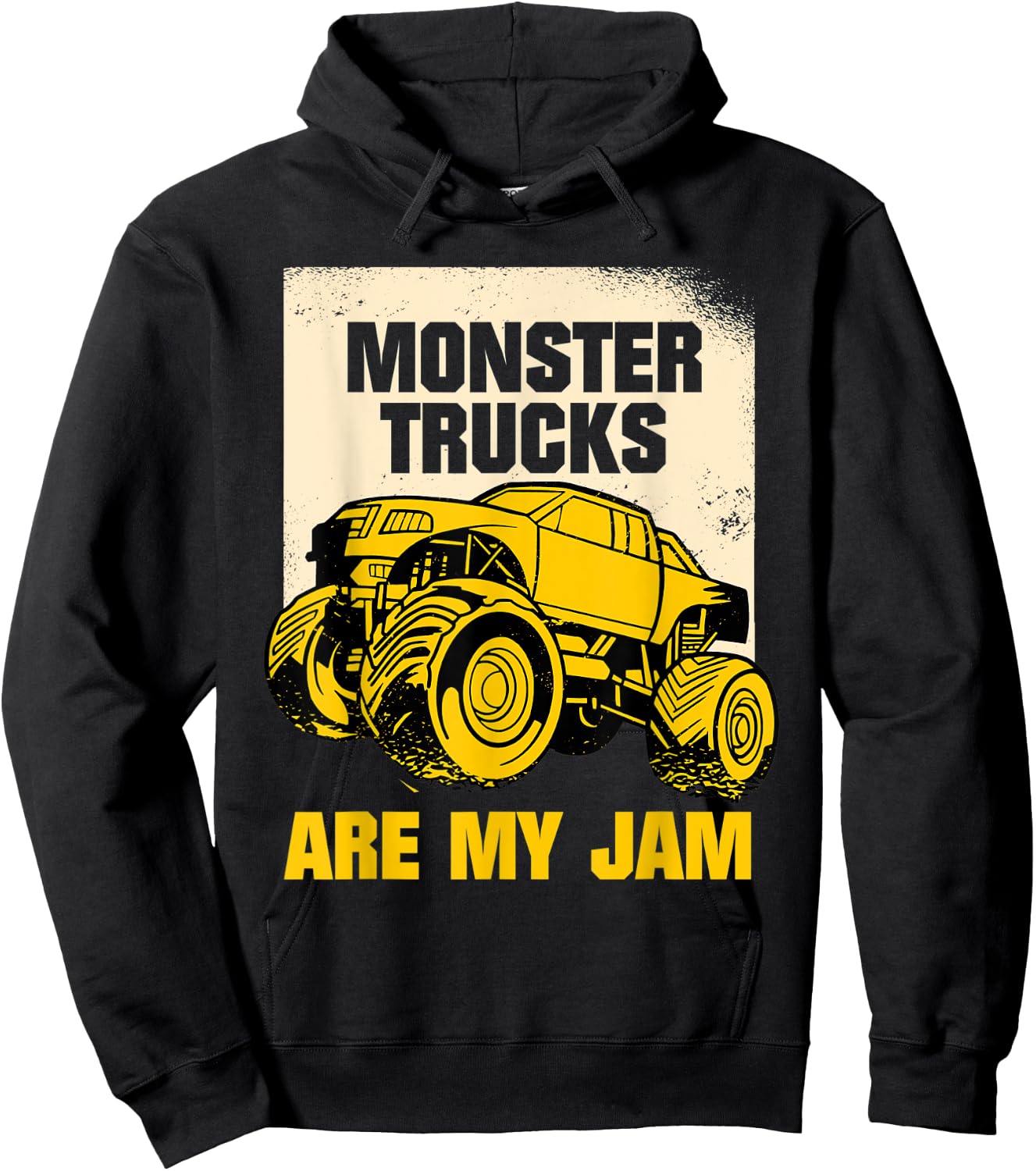 Monster Trucks Are My Jam Monster Truck Hoodie - Hoodie | Black