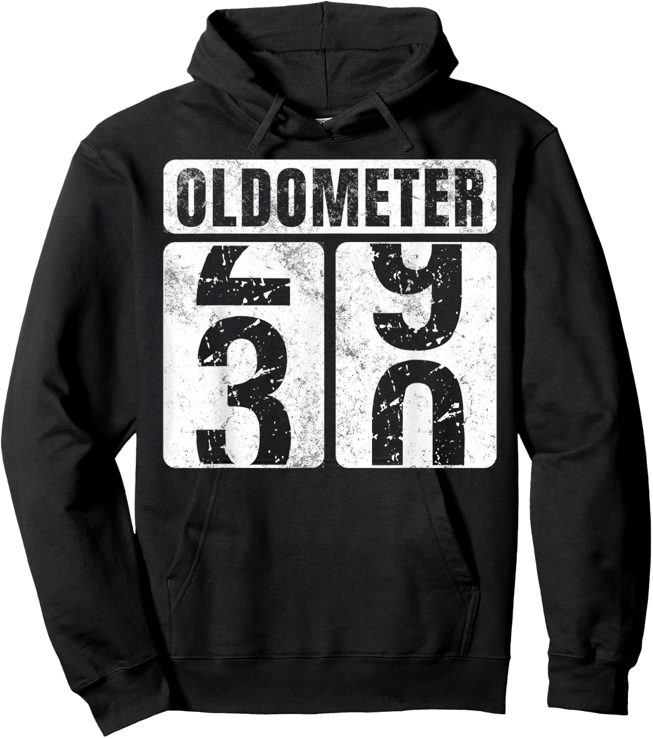 Oldometer 30 Shirt Vintage Funny 30th Birthday Gift Hoodie - Hoodie | Black