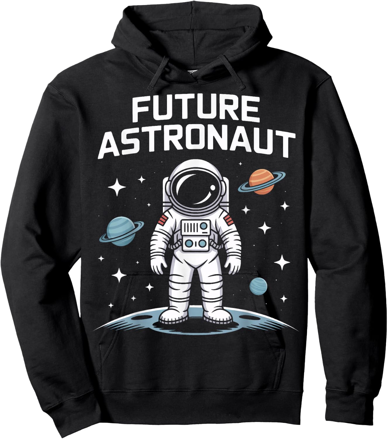 Space Kid Future Astronaut Galaxy Seeker Boys Girls Hoodie - Hoodie | Black