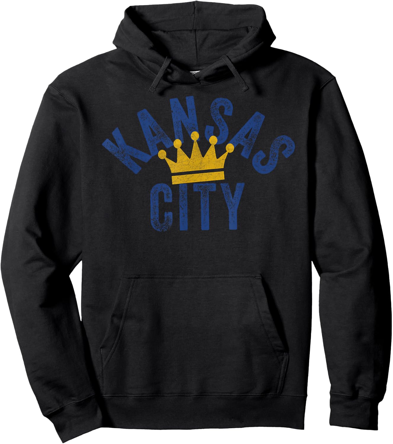 Kansas City Vintage Kc Blue & Yellow Cool Kansas City Locals Small Hoodie - Hoodie | Black