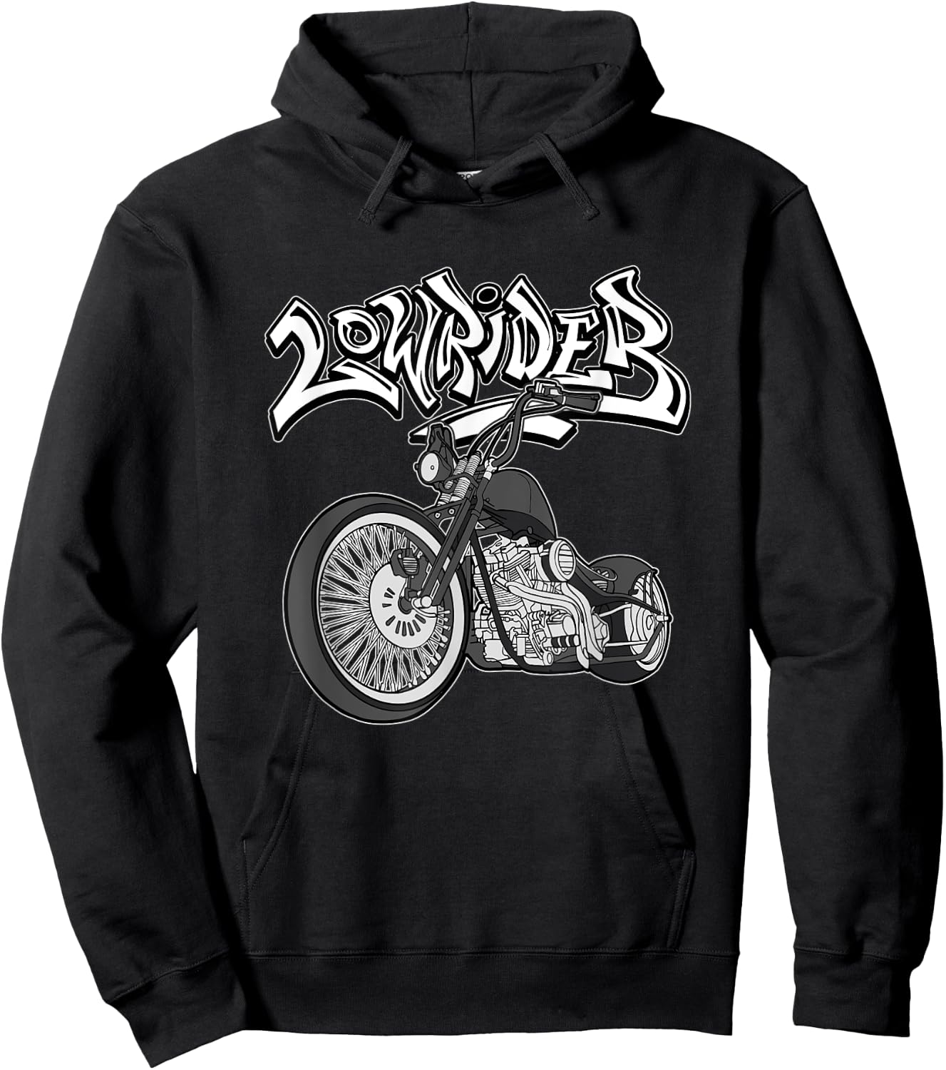 Chicano Bike. Latino Vicla, Cholo Motorcycles, Lowrider Hoodie - Hoodie | Black