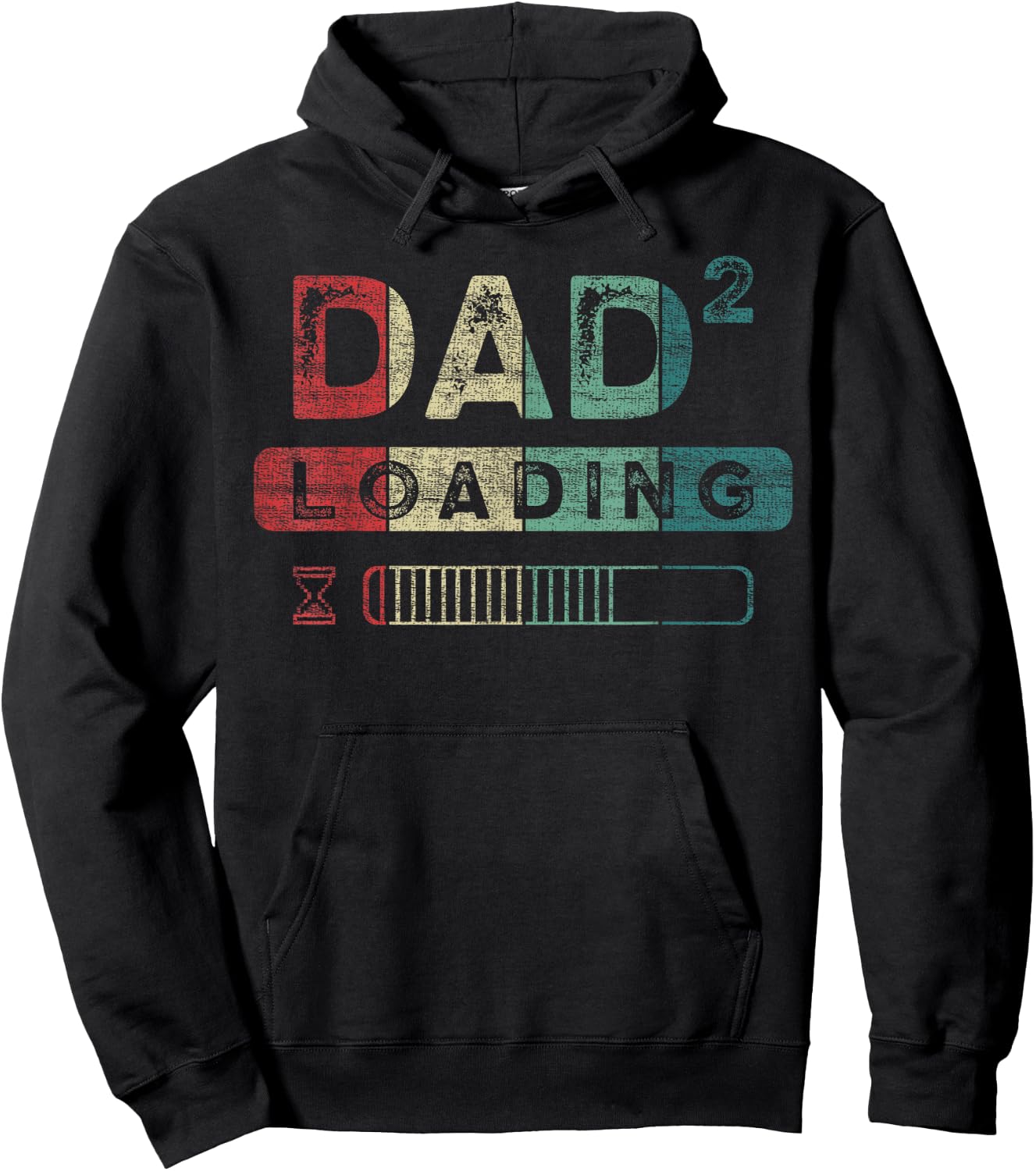 Dad-to-be, twins, 2nd child, dad to the power of 2 loading Hoodie - Hoodie | Black