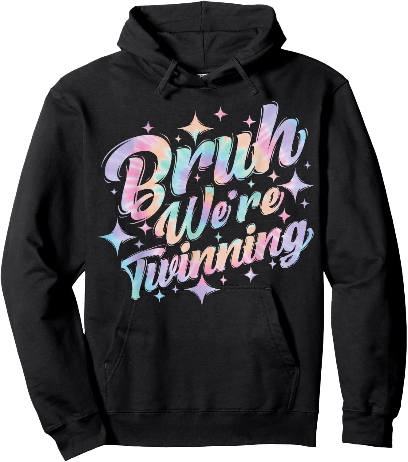 Twin Day Spirit Week Bruh We're Twinning Bestie Matching Hoodie - Hoodie | Black