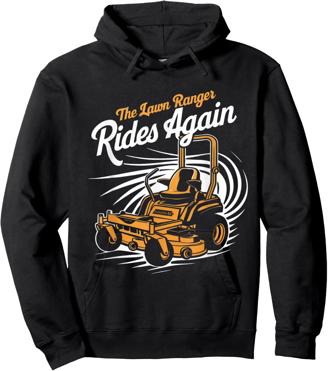 The Lawn Ranger Rides Again Gardening- Gardener Lawn Mower Hoodie - Hoodie | Black