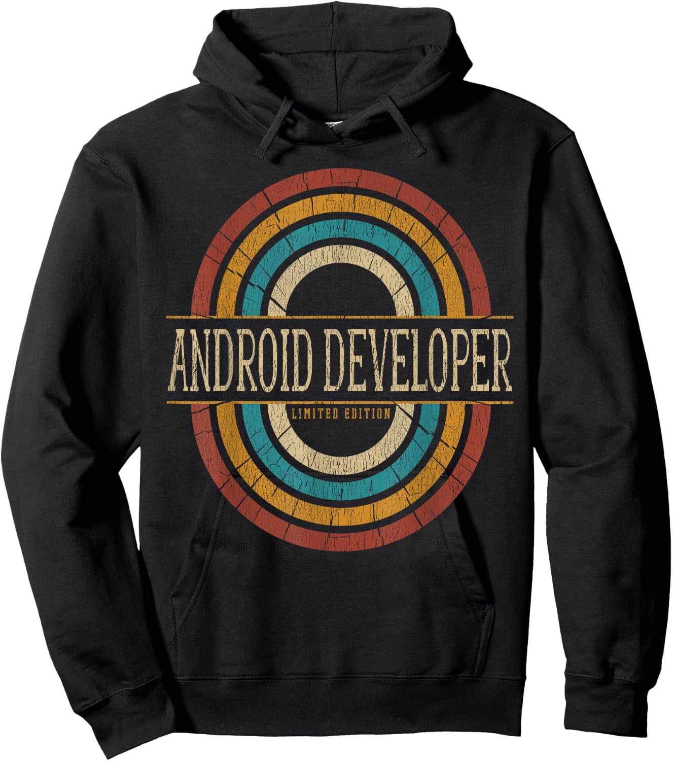 Android Developer Vintage Retro Hoodie - Hoodie | Black