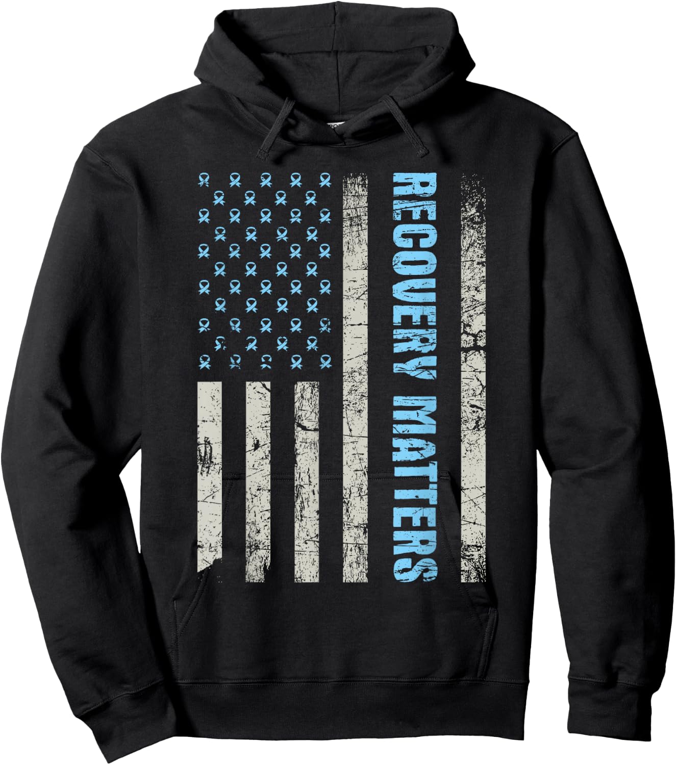 Recovery Matters - Sobriety Anniversary Sober AA NA Hoodie - Hoodie | Black