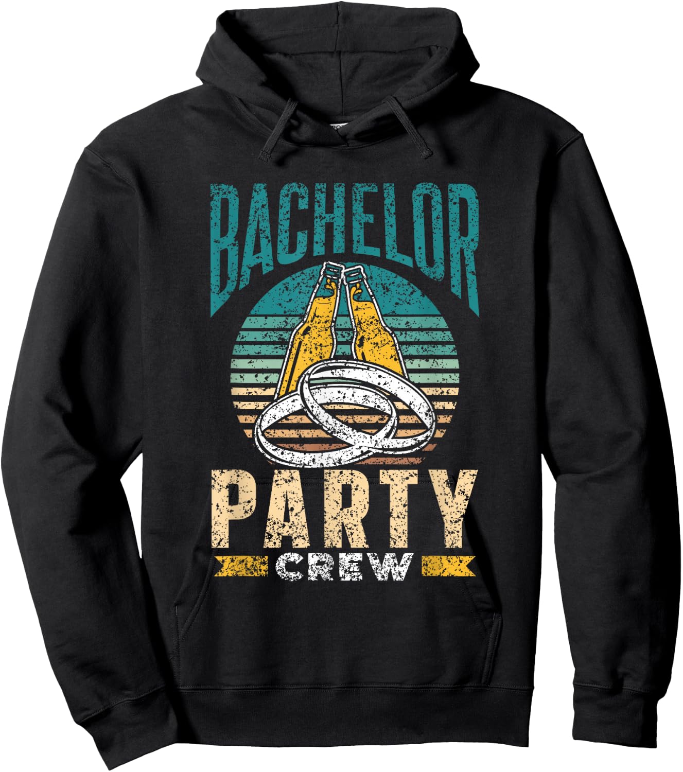 Bachelor Party Crew Groom Bride Team Hoodie - Hoodie | Black