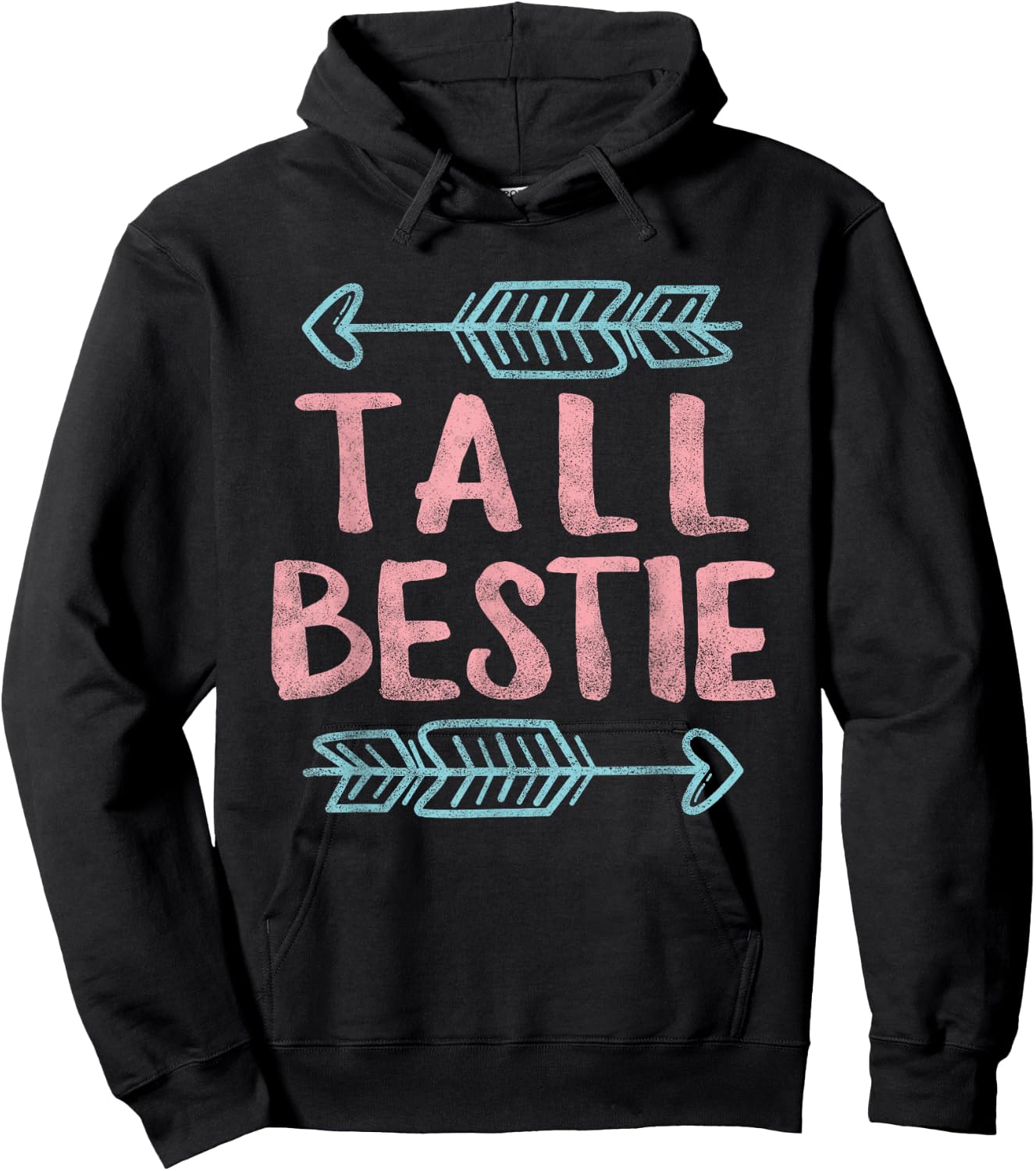 Best Friends Matching Tall Short Bestie Birthday BFF Besties Hoodie - Hoodie | Black