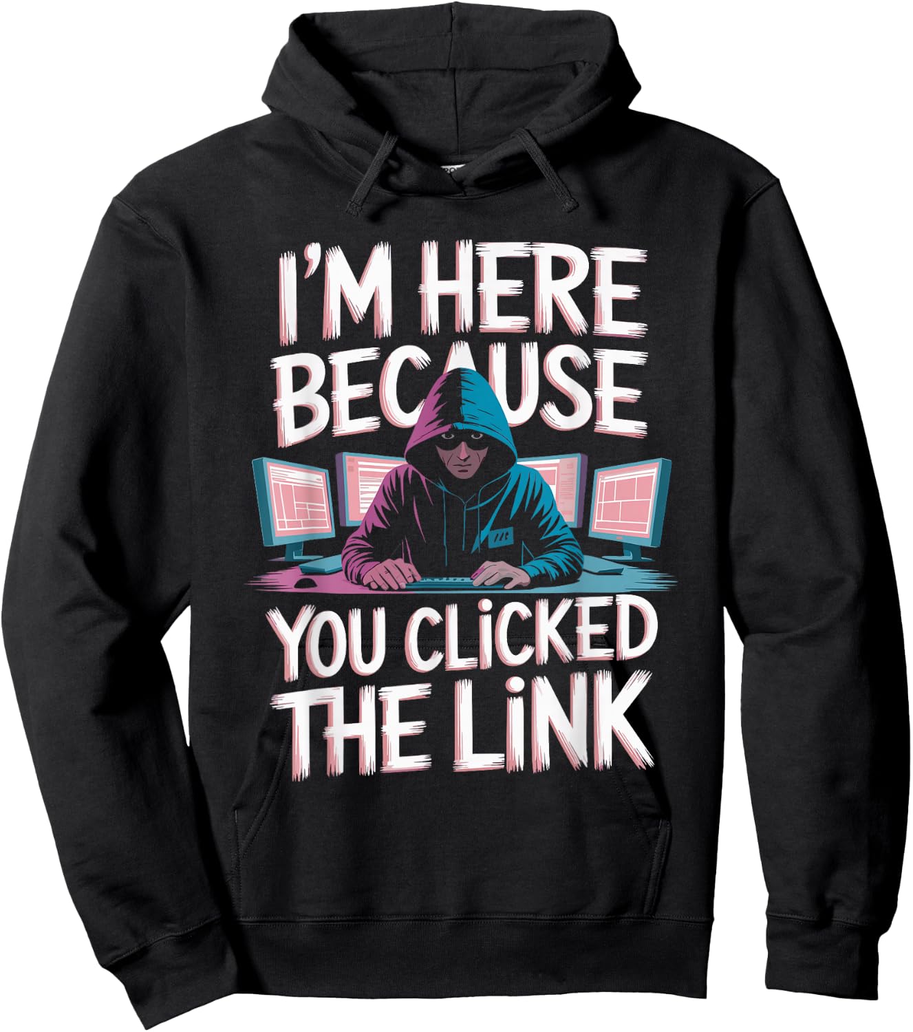 Funny Cybersecurity Hacker Design Hoodie - Hoodie | Black