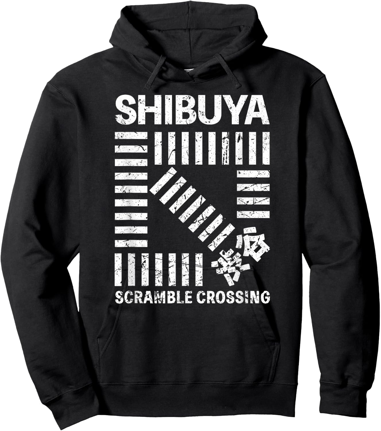 Shibuya Tokyo Scramble Crossing Shibuya Crossing Japan Kanji Hoodie - Hoodie | Black