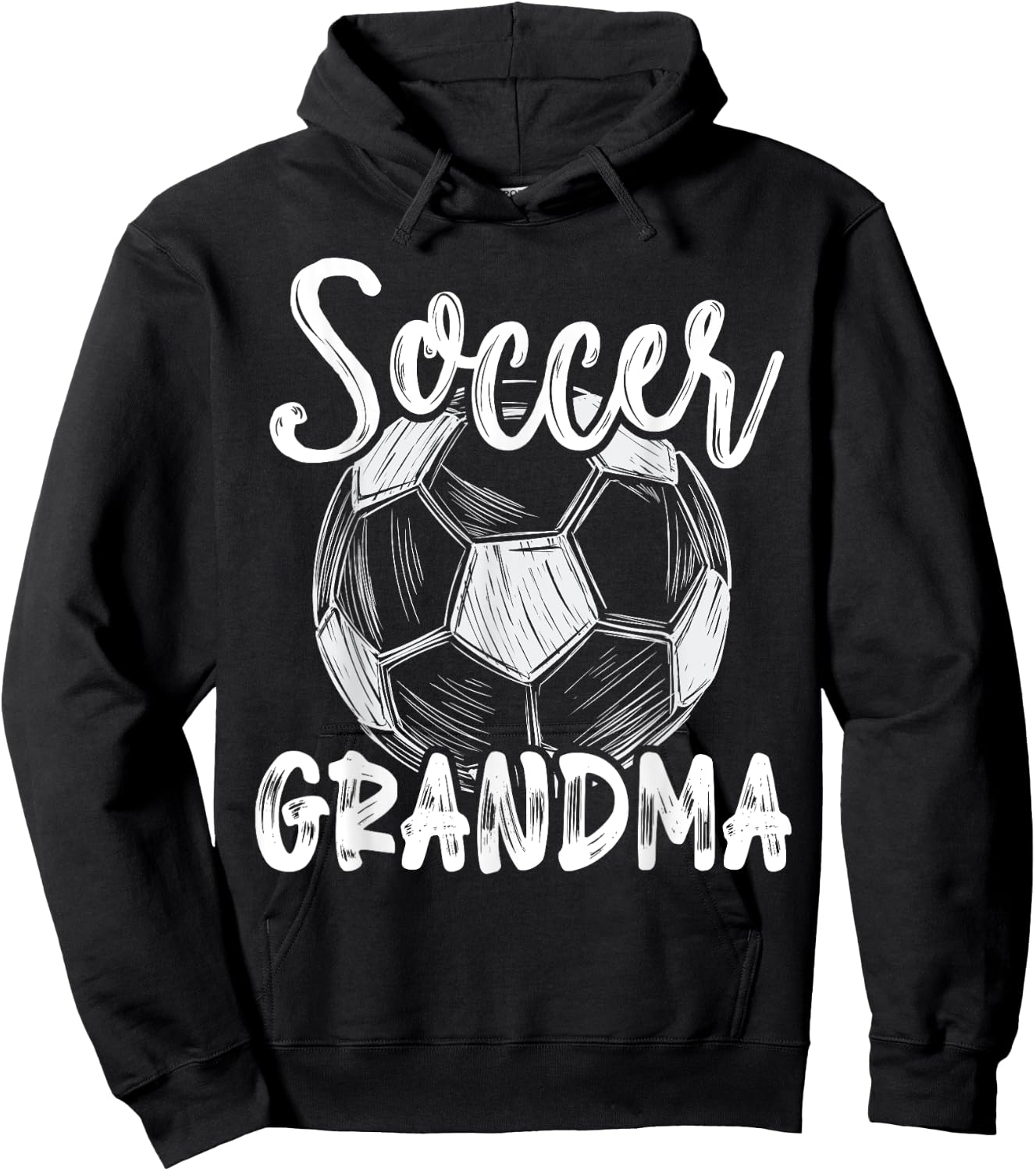 Soccer Grandma Women Family Matching Team Player Soccer Ball Hoodie - Hoodie | Black