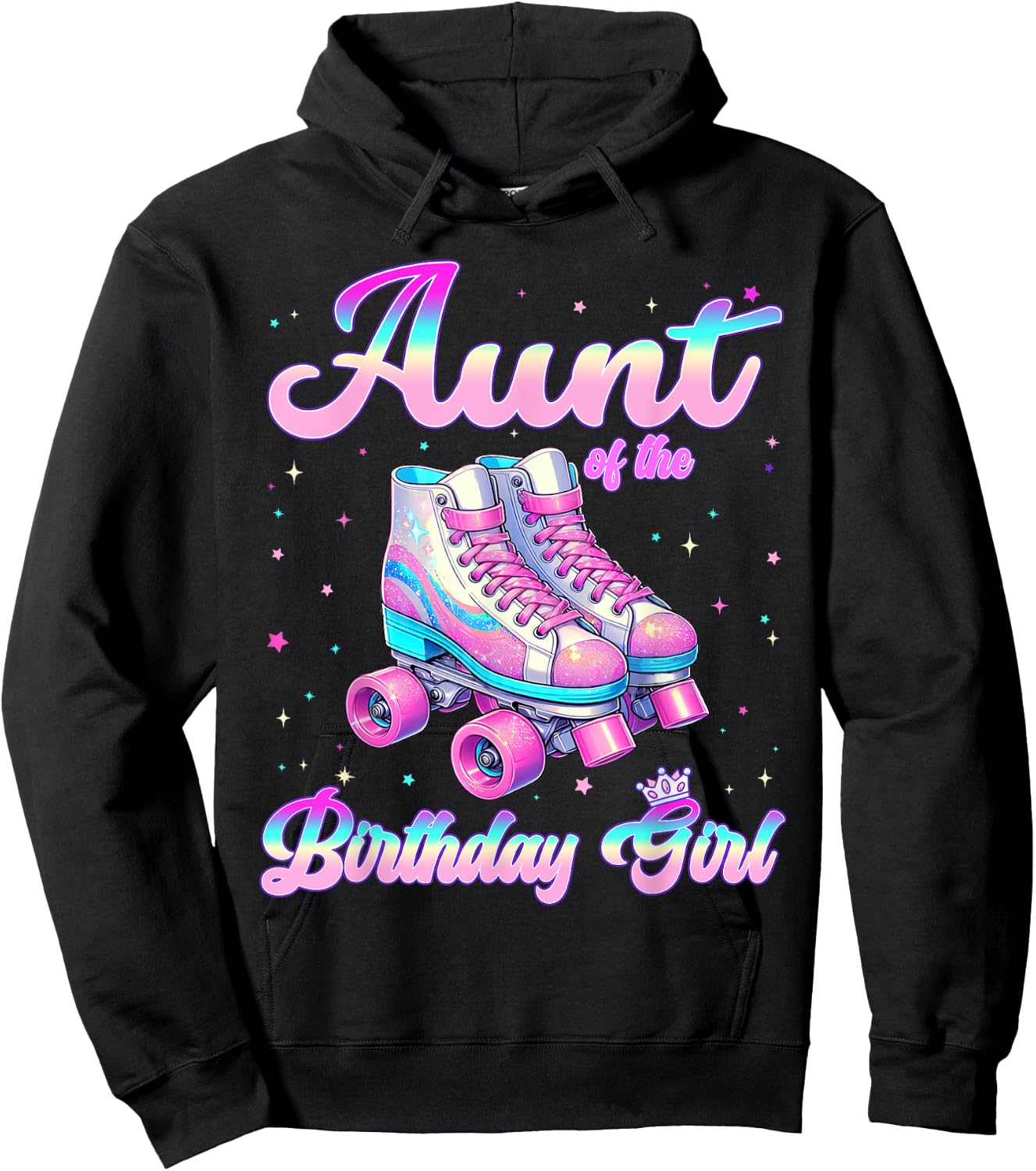 Aunt Of The Birthday Girl Tie Dye Birthday Girl Family Hoodie - Hoodie | Black