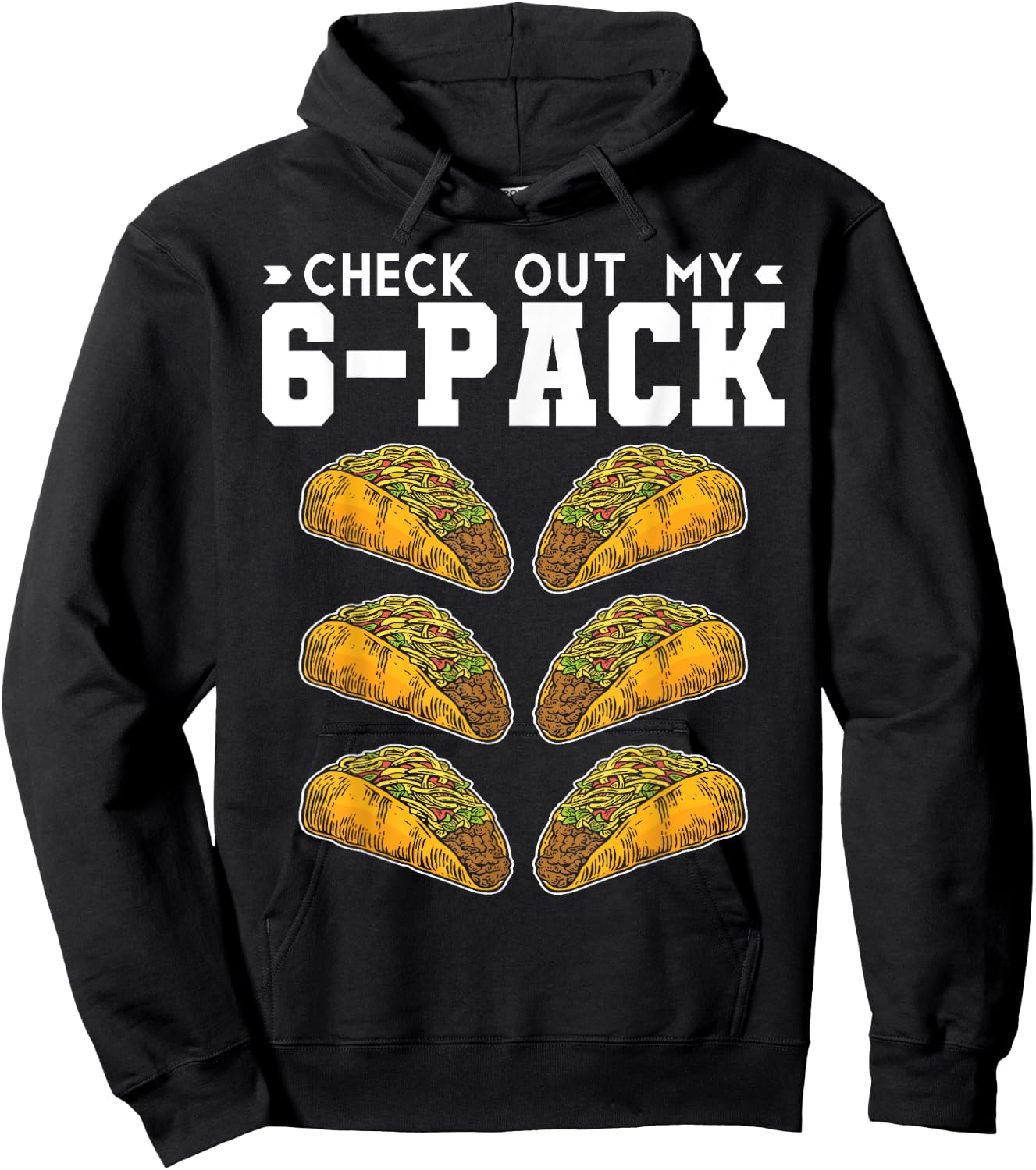 Tacco Junk Food Tacco, Pack of 6 Hoodie - Hoodie | Black