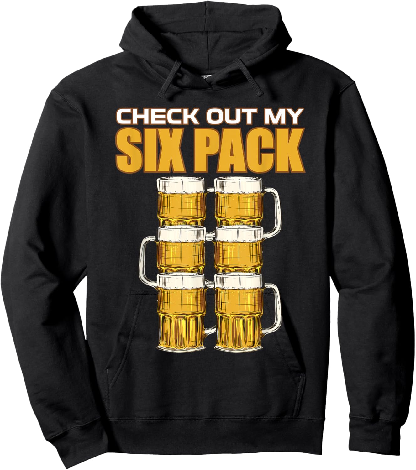 Check out my six pack Beer Hoodie - Hoodie | Black