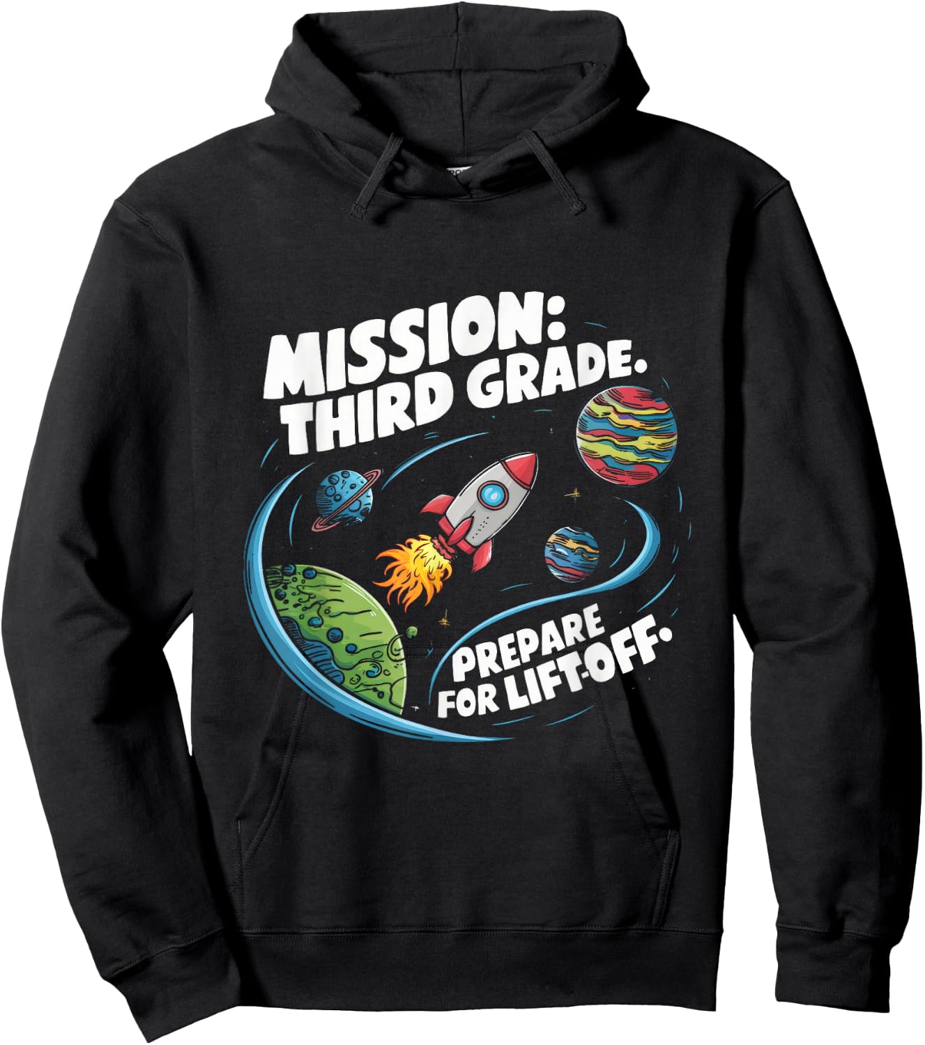 Space Astronaut 3rd Grade Back To School Student Teacher Hoodie - Hoodie | Black