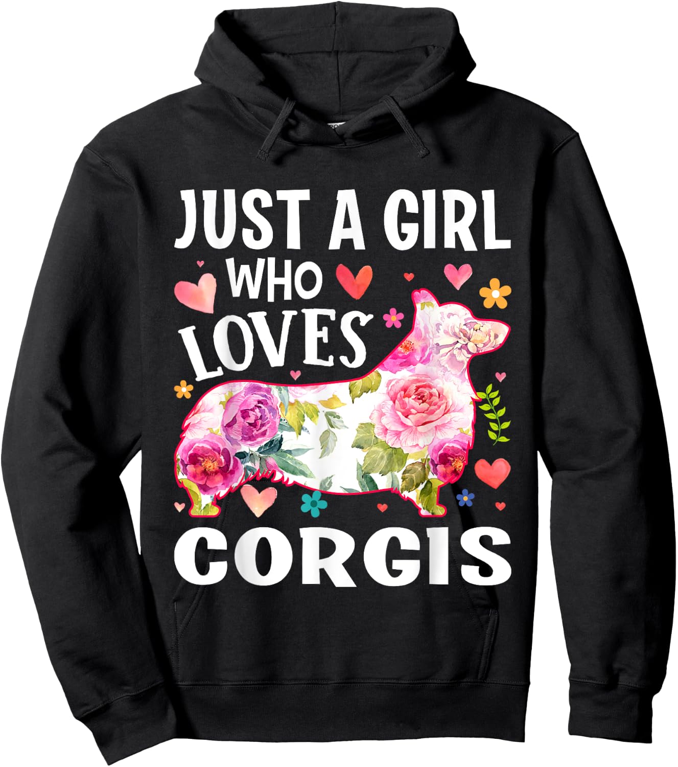 Mother's Day Just A Girl Who Loves Corgis Hoodie - Hoodie | Black