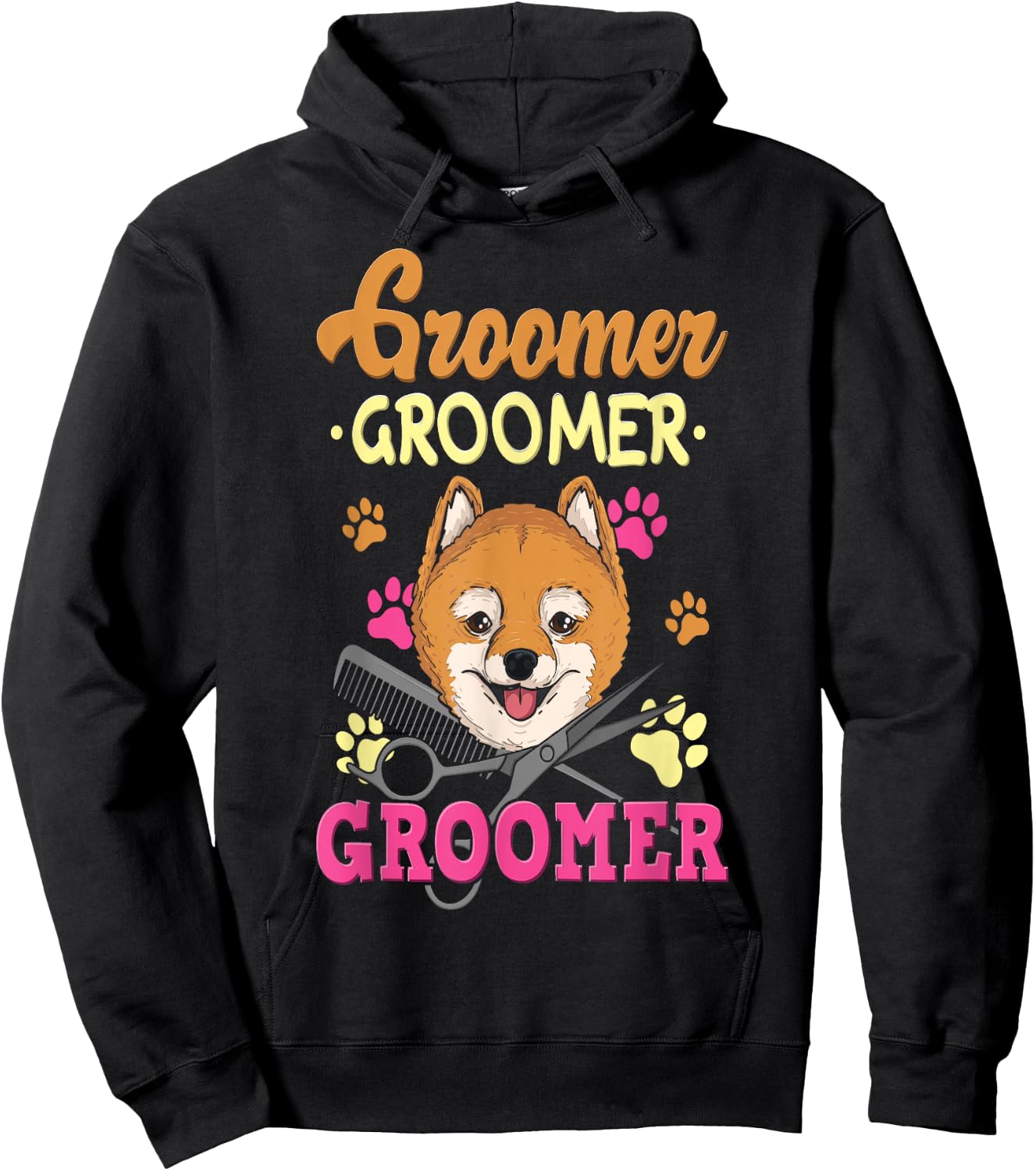 Pet Groomer I Dog Grooming Uniform I Dog Groomer Hoodie - Hoodie | Black
