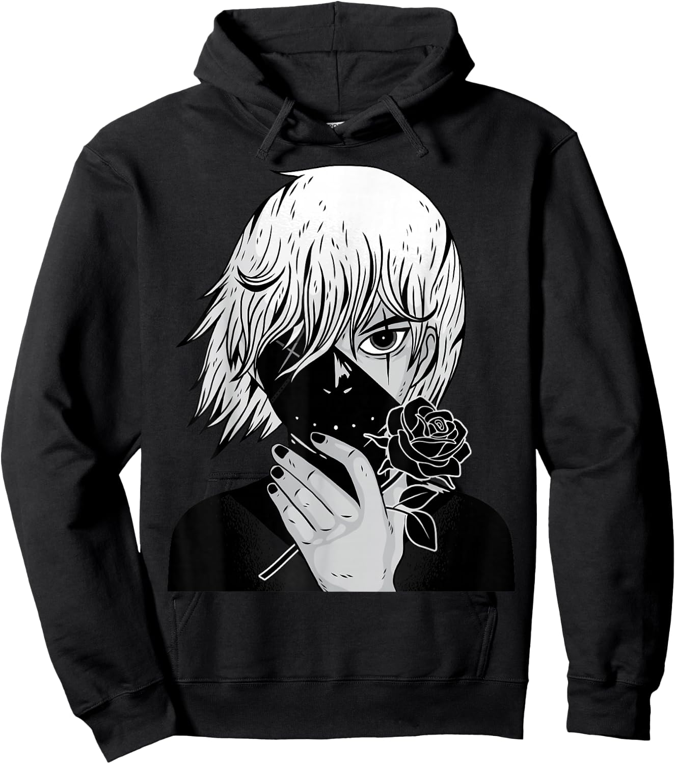 Alt Aesthetic - Black Roses - Manga - Anime - Vaporwave Hoodie - Hoodie | Black