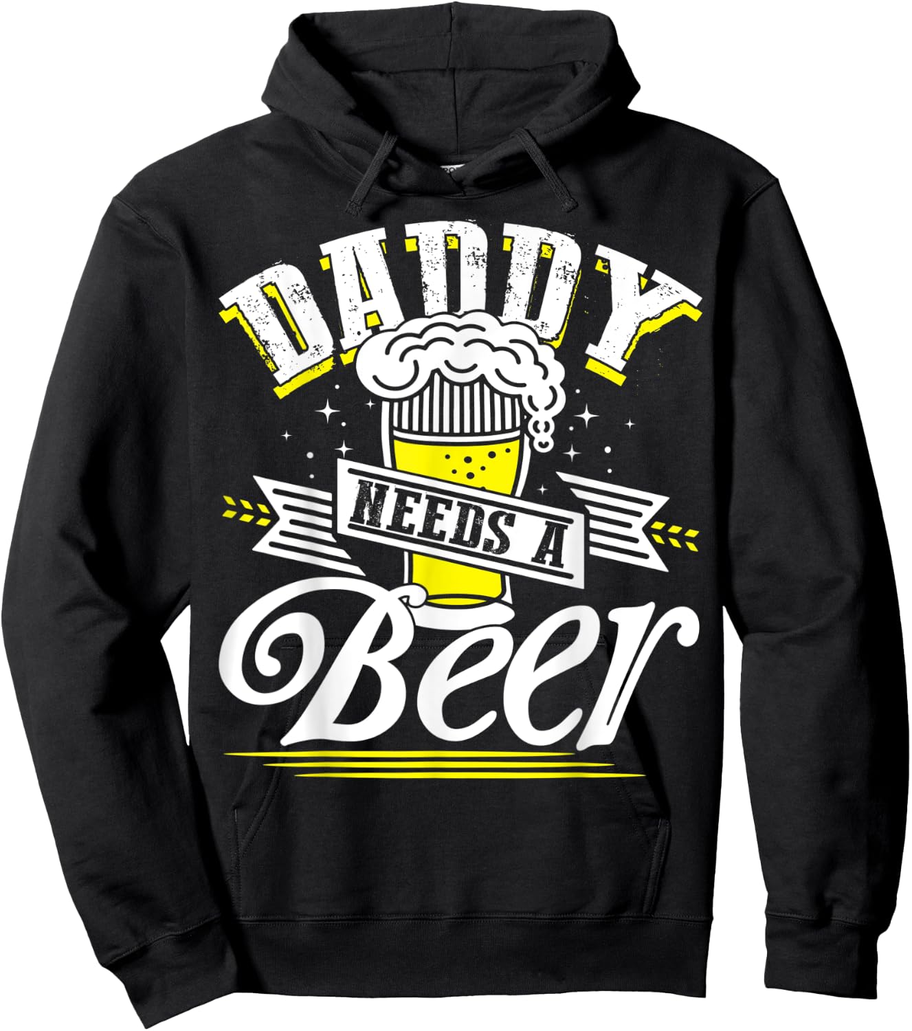 Dad Needs A Beer Button Up Shirts Funny Beer Drinking Lover Hoodie - Hoodie | Black