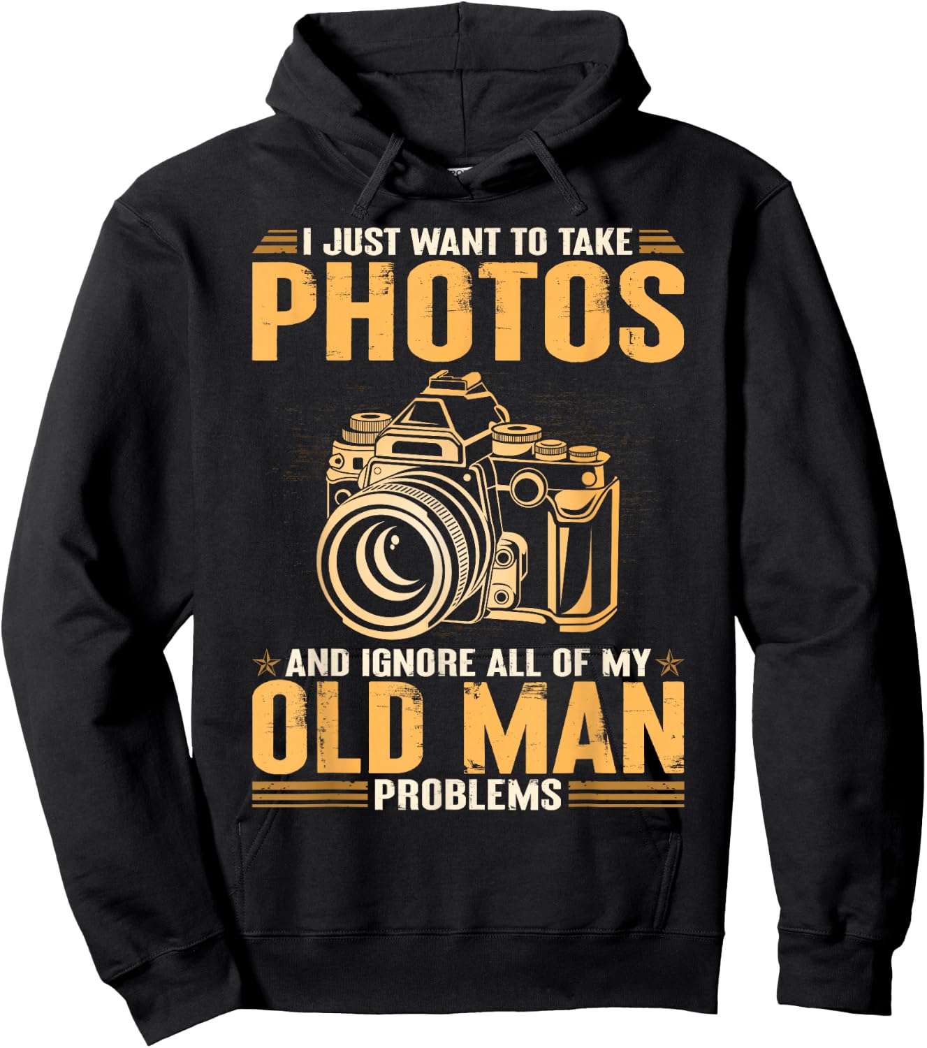 I Just Want To Take Photos Ignore All Of My Old Man Problems Hoodie - Hoodie | Black