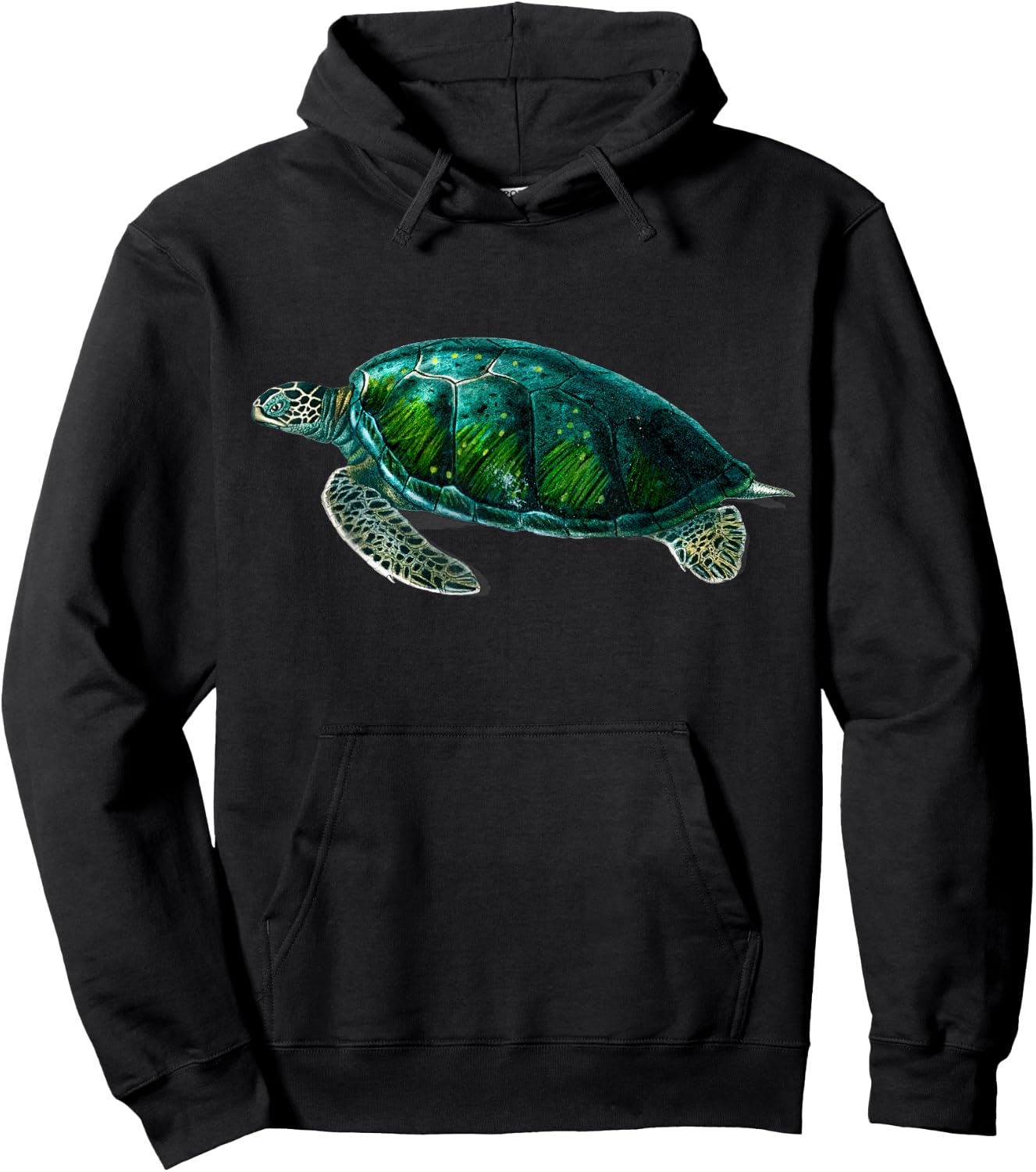 Aquarell | Sea Turtle Hoodie - Hoodie | Black