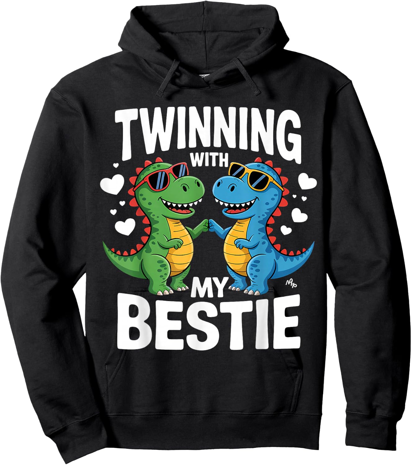 Twinning With My Bestie Twins Friends Twin Matching Hoodie - Hoodie | Black