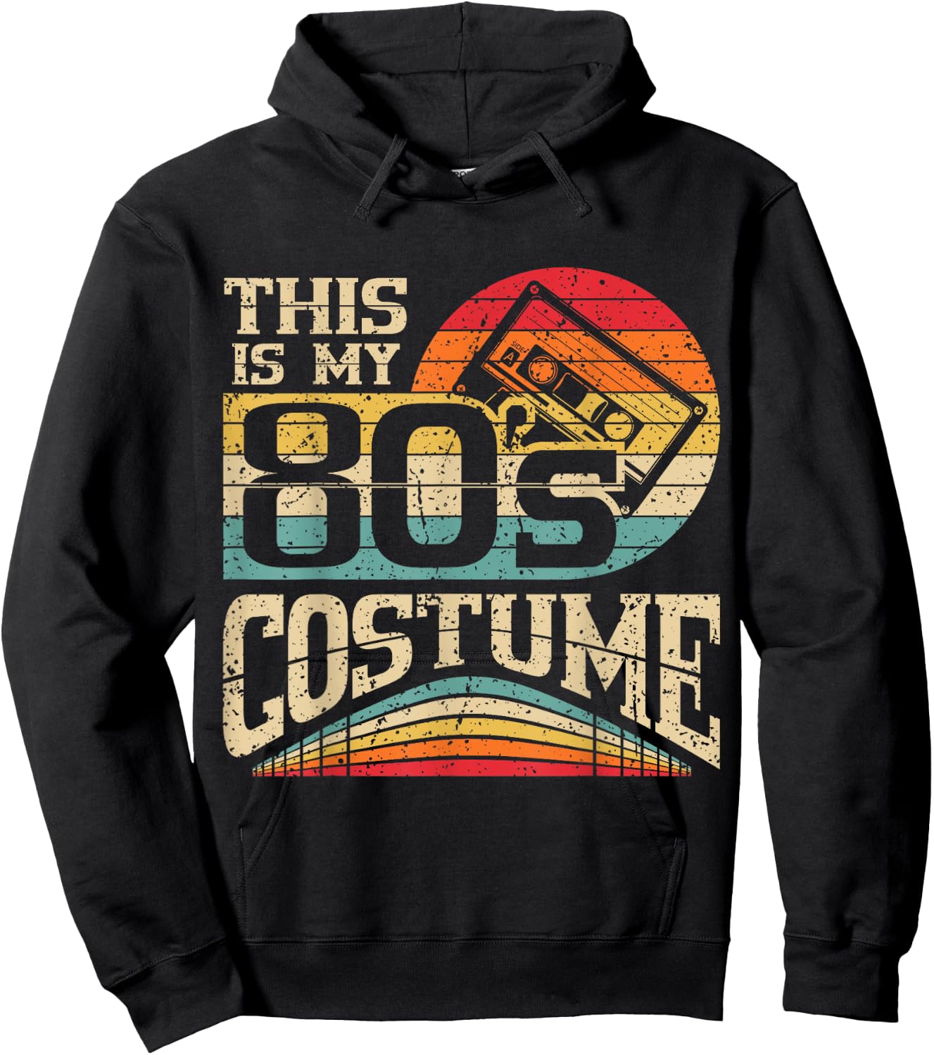 Vintage 80s Outfit Women Men This is My 80's Costume Party Hoodie - Hoodie | Black
