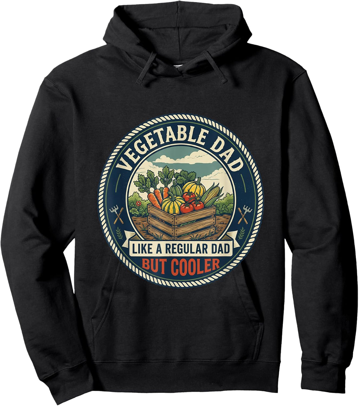 Funny Vegetable Dad Gardener Home Garden Grower Father's Day Hoodie - Hoodie | Black