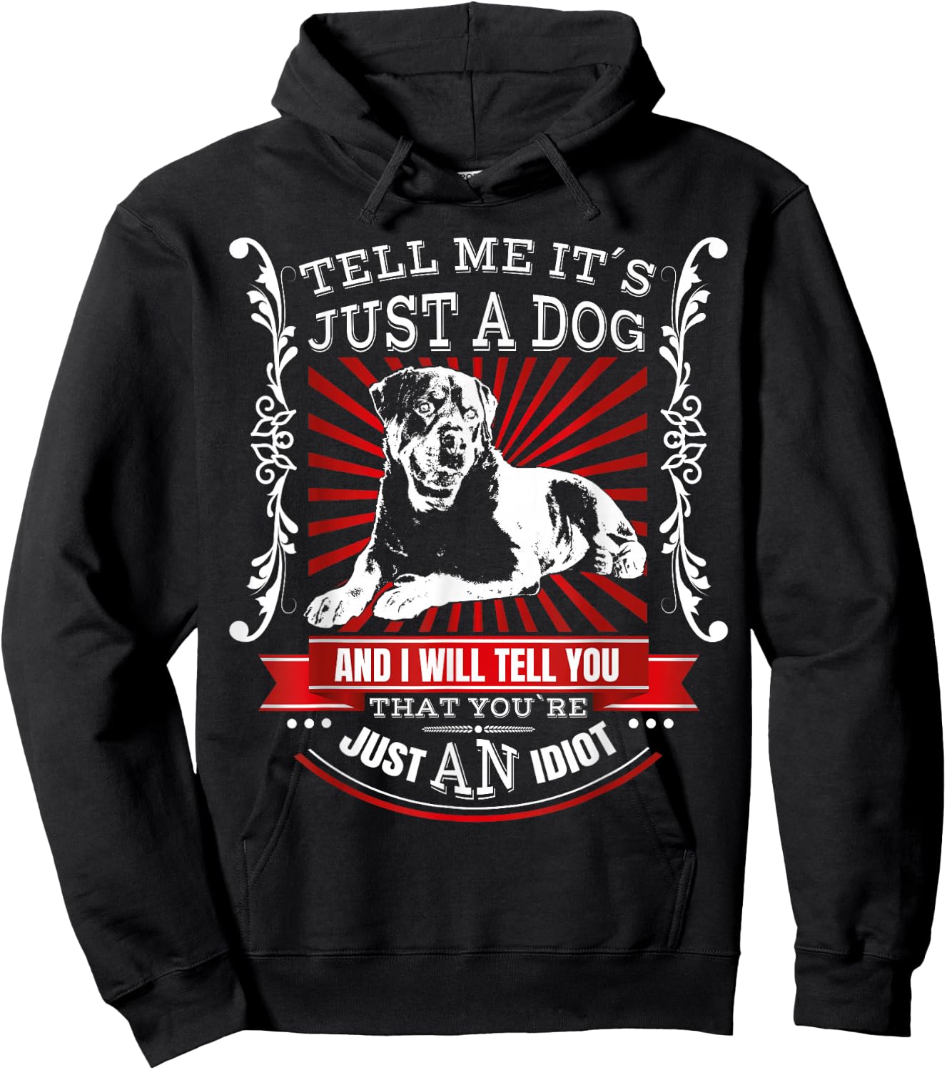 Rottweiler Dog Rottie Hoodie - Hoodie | Black