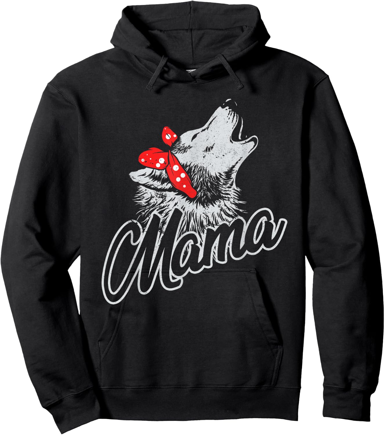Mama Wolf Mother's Day Gift Wolf Lovers Hoodie - Hoodie | Black
