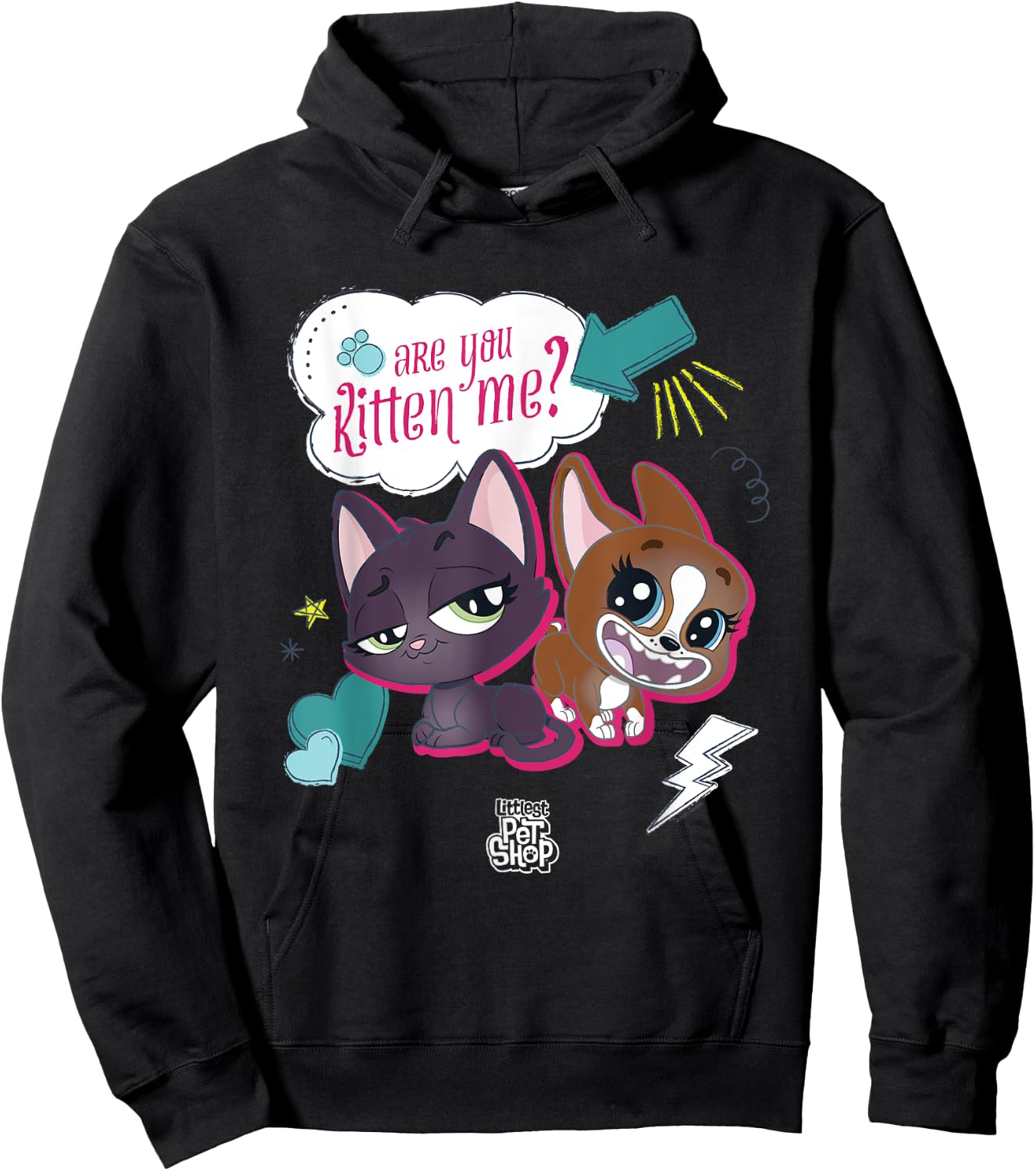 Littlest Pet Shop Puppy are you Kitten Me? Hoodie - Hoodie | Black