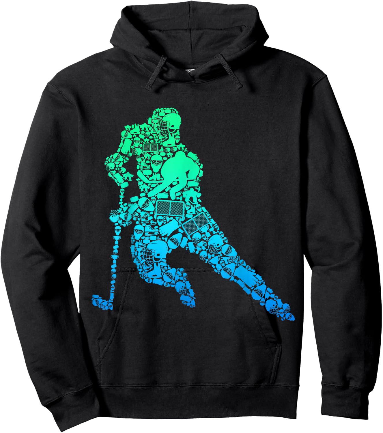 Hockey Player Ice Hockey Youth Men Kids Boys Small Hoodie - Hoodie | Black