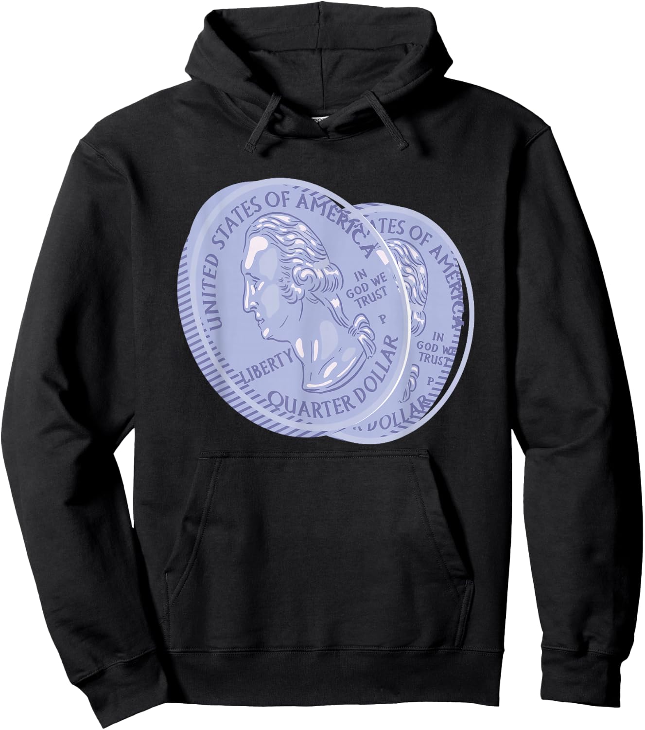 USA Quarter Dollar 25 Cents Coin Collector Gift Hoodie - Hoodie | Black