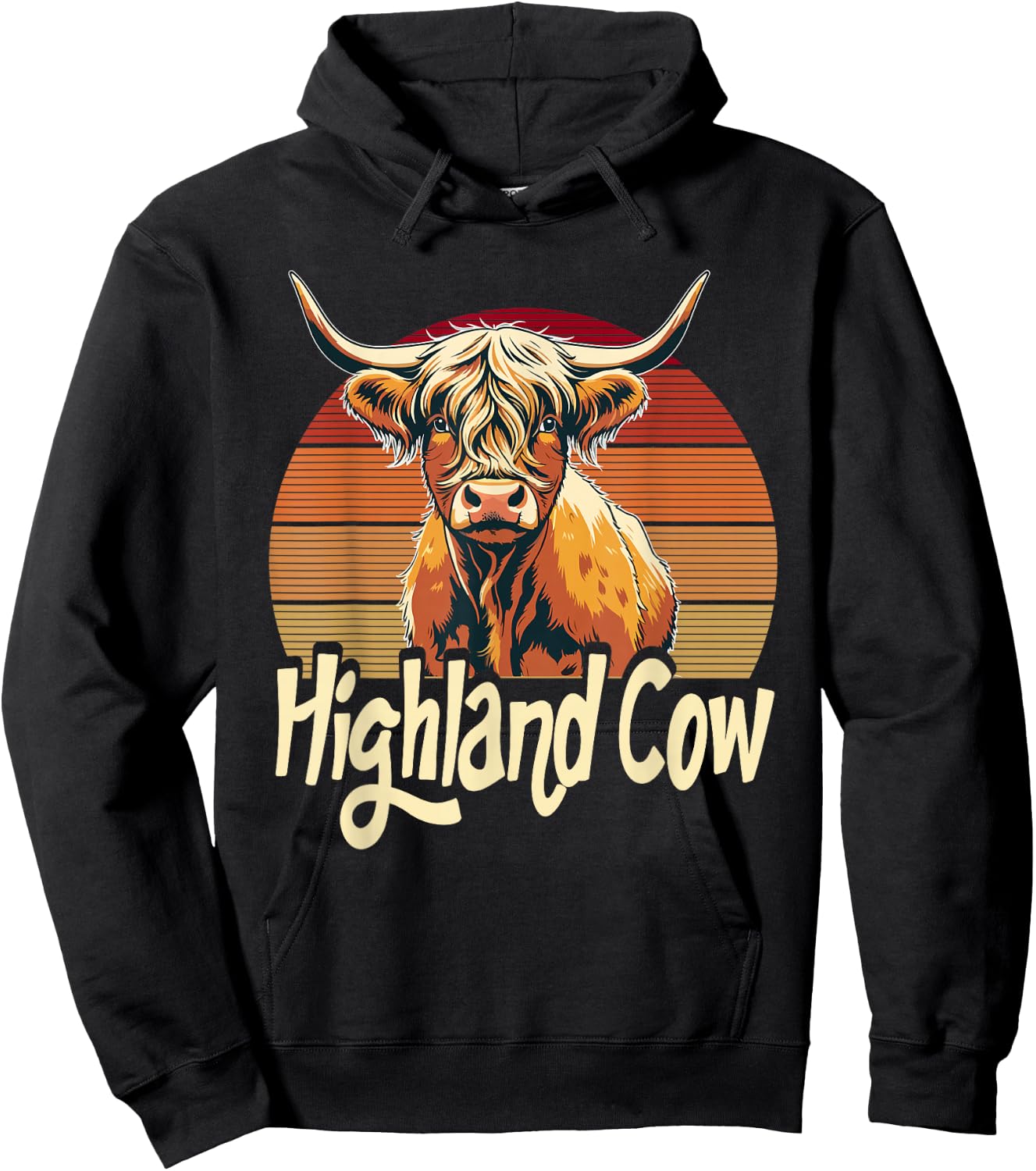 Highland Cow Lover Cattle Farmer Hoodie - Hoodie | Black