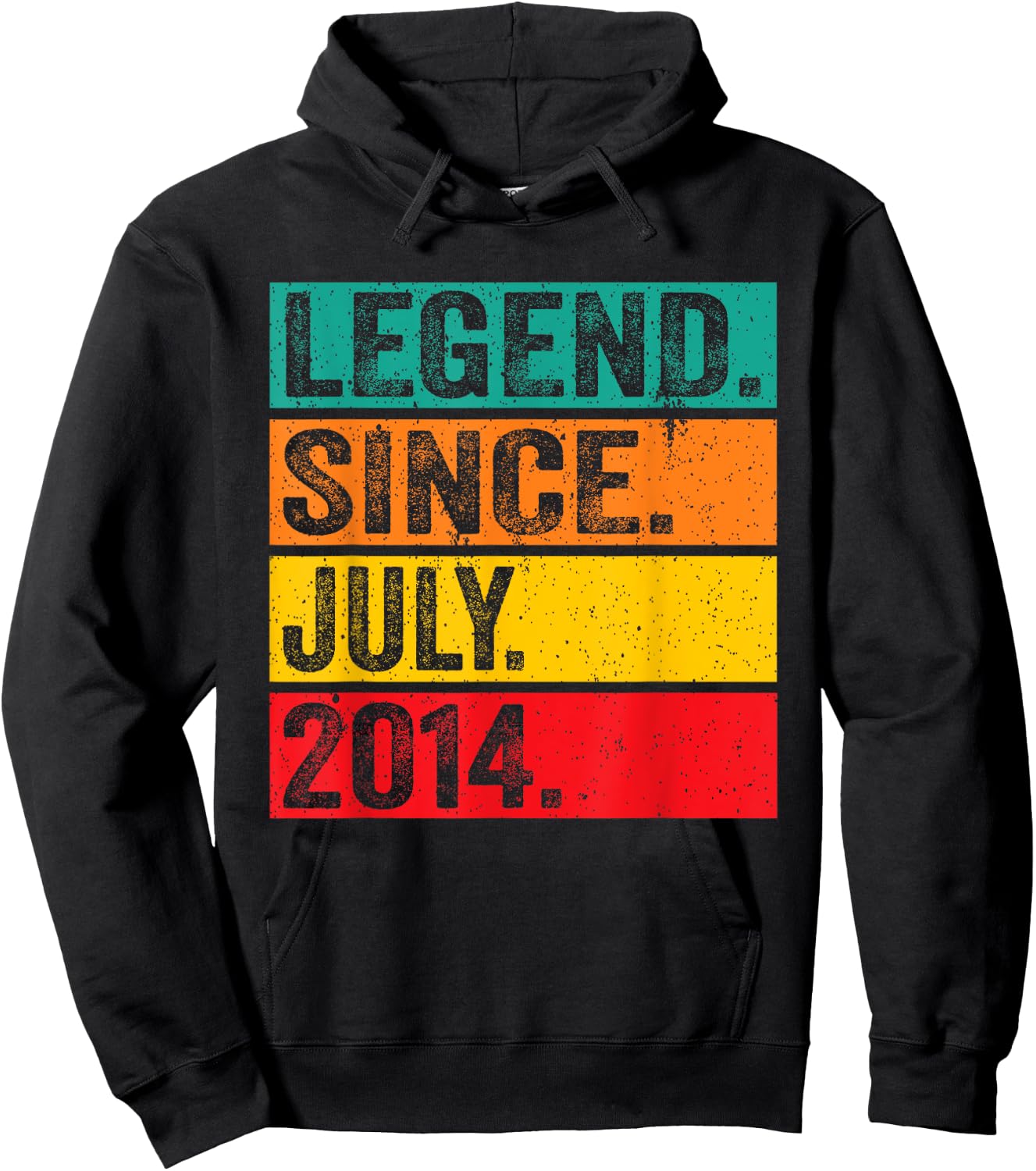 Legend Since July 2014 11th Birthday 11 Years Old Vintage Hoodie - Hoodie | Black