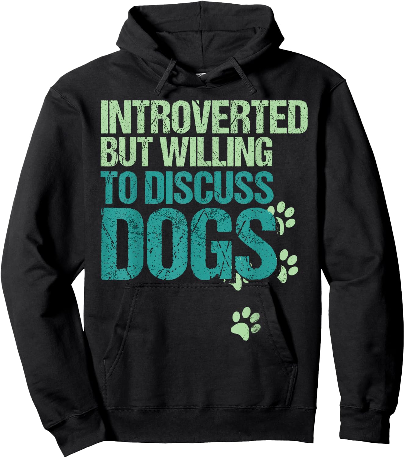 Introverted But Willing To Discuss Dogs Introvert Dog Lover Hoodie - Hoodie | Black
