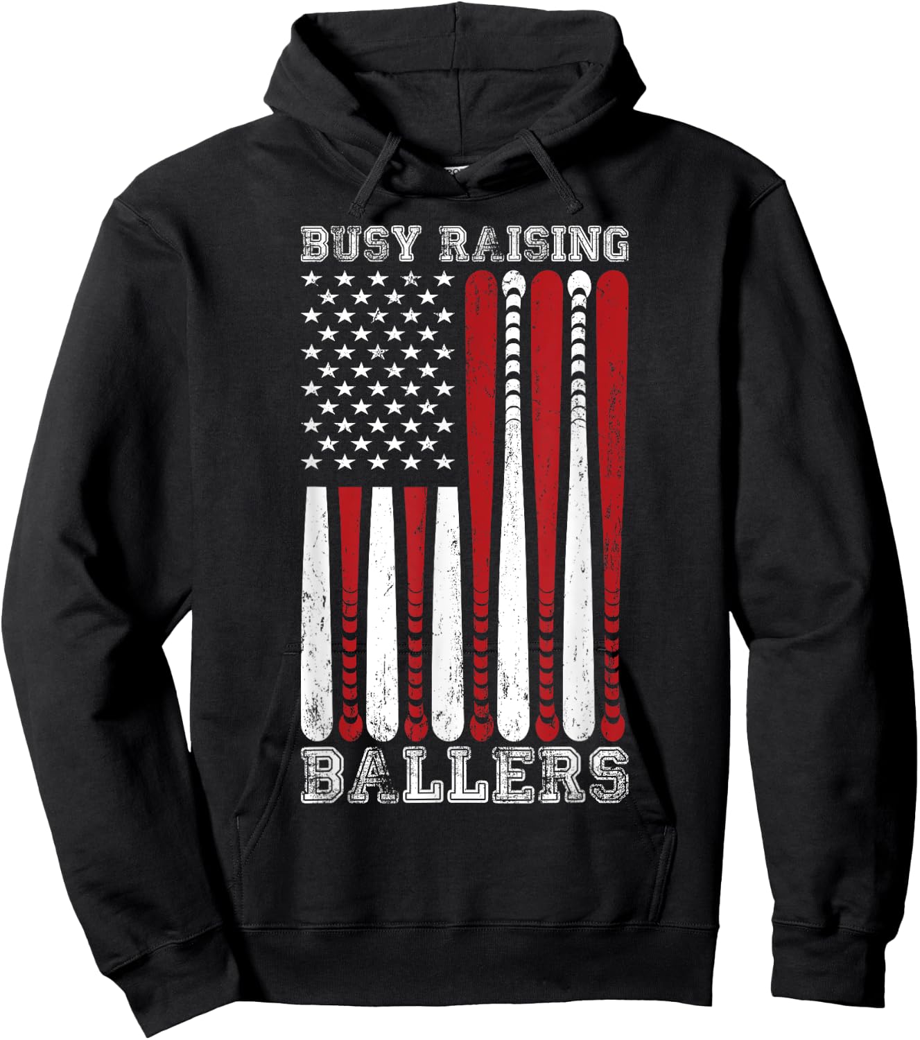 Funny Baseball - Busy Raising Ballers Hoodie - Hoodie | Black