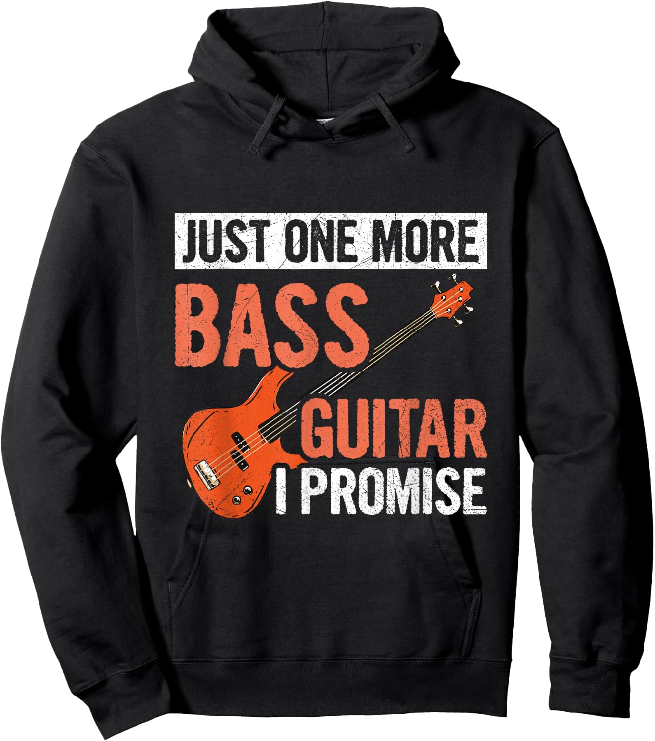 Just one more bass guitar - I promise Design for a Bassist Hoodie - Hoodie | Black