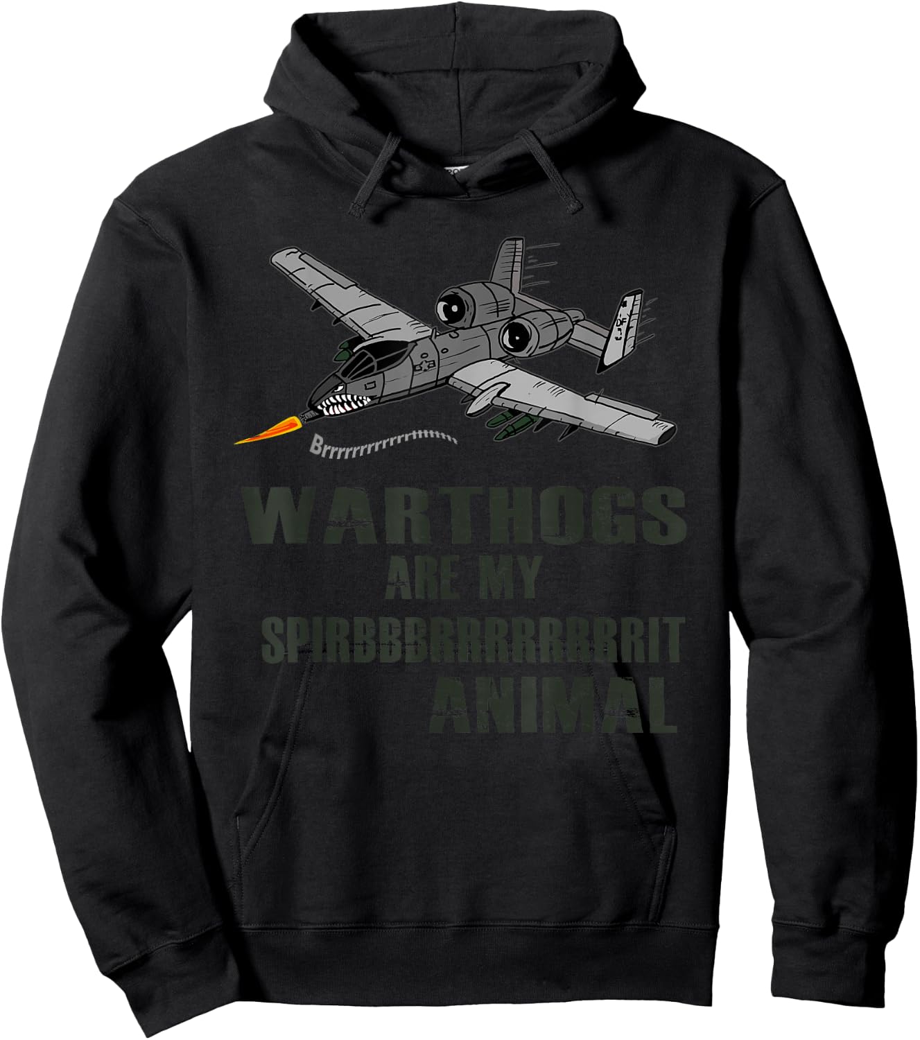 A-10 Warthogs are my Spirit Animal | Funny Airplane Pilot Hoodie - Hoodie | Black