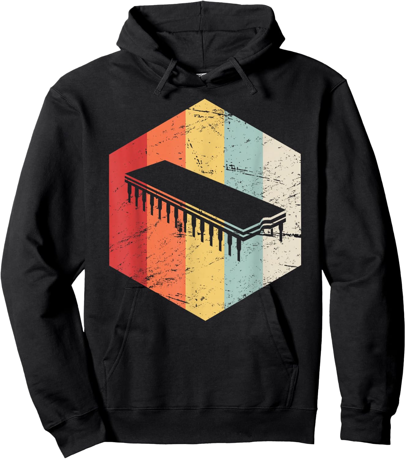 Retro Vintage Electronics Circuit Hoodie - Hoodie | Black