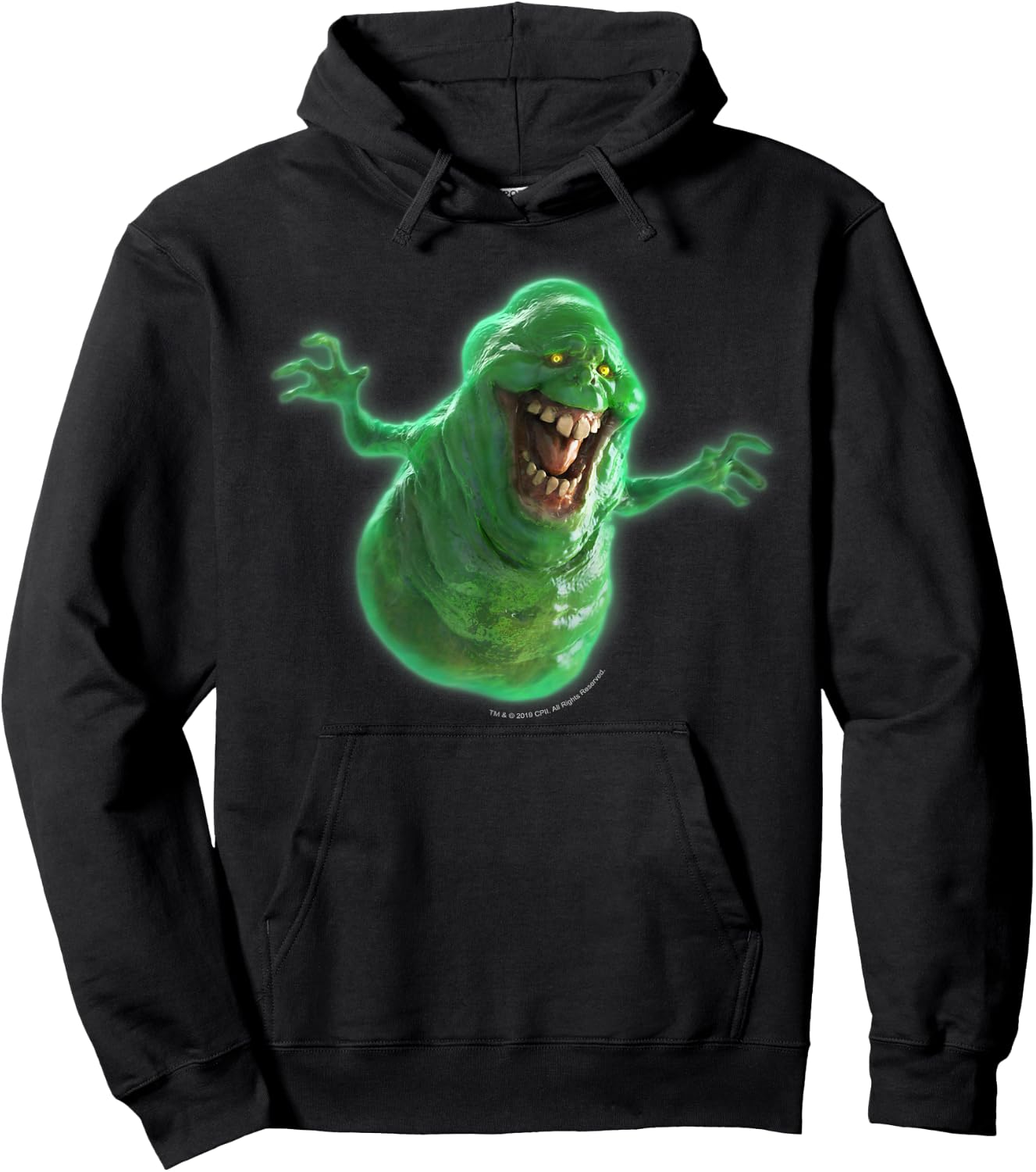 Ghostbusters Slimer Large Face Portrait Hoodie - Hoodie | Black