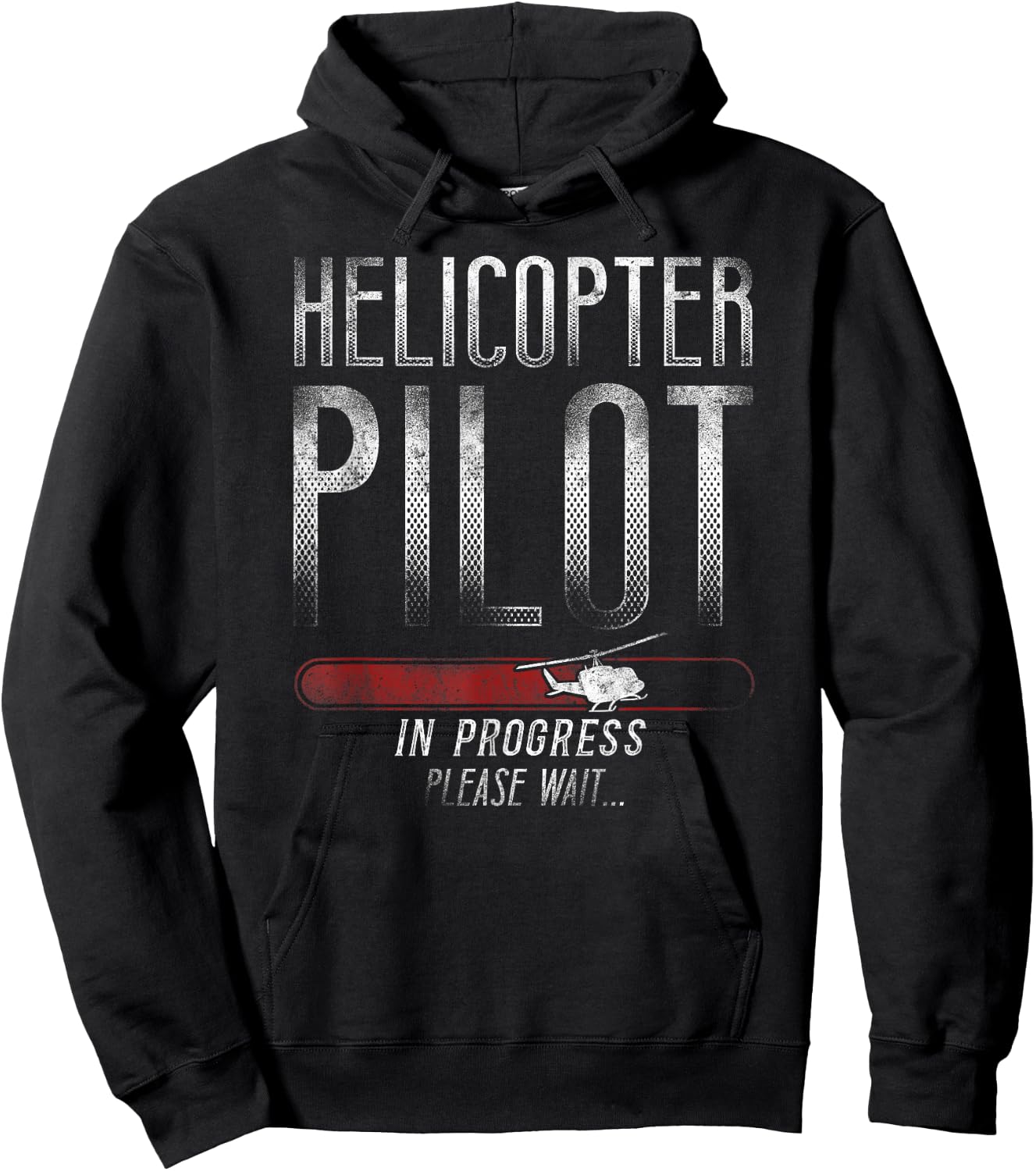 Helicopter Pilot Vintage Helicopter Pilot In Progress Please Hoodie - Hoodie | Black
