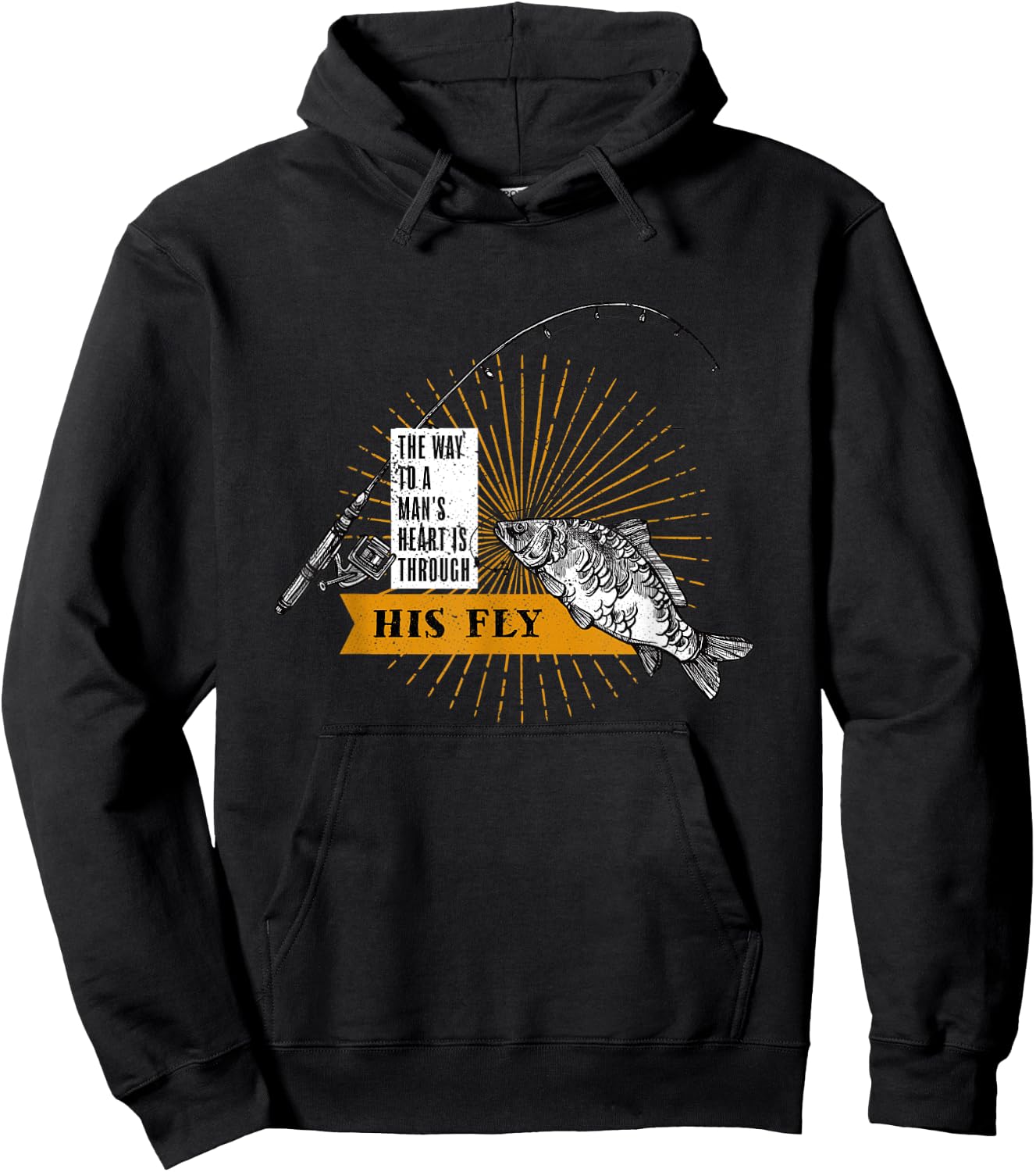 The Way To A Mans Heart Is Through His Fly, Keep It Reel Hoodie - Hoodie | Black