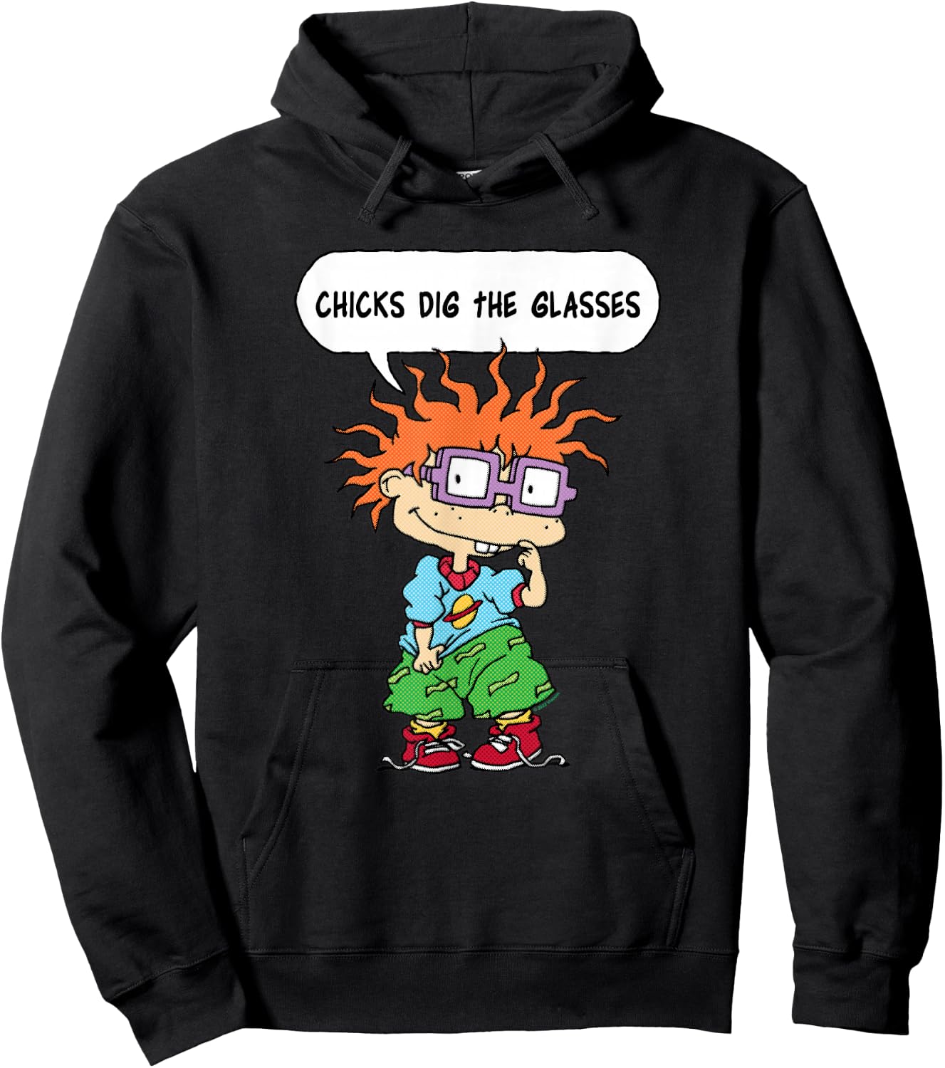 Rugrats Chucky Chicks Dig The Glasses Hoodie - Hoodie | Black