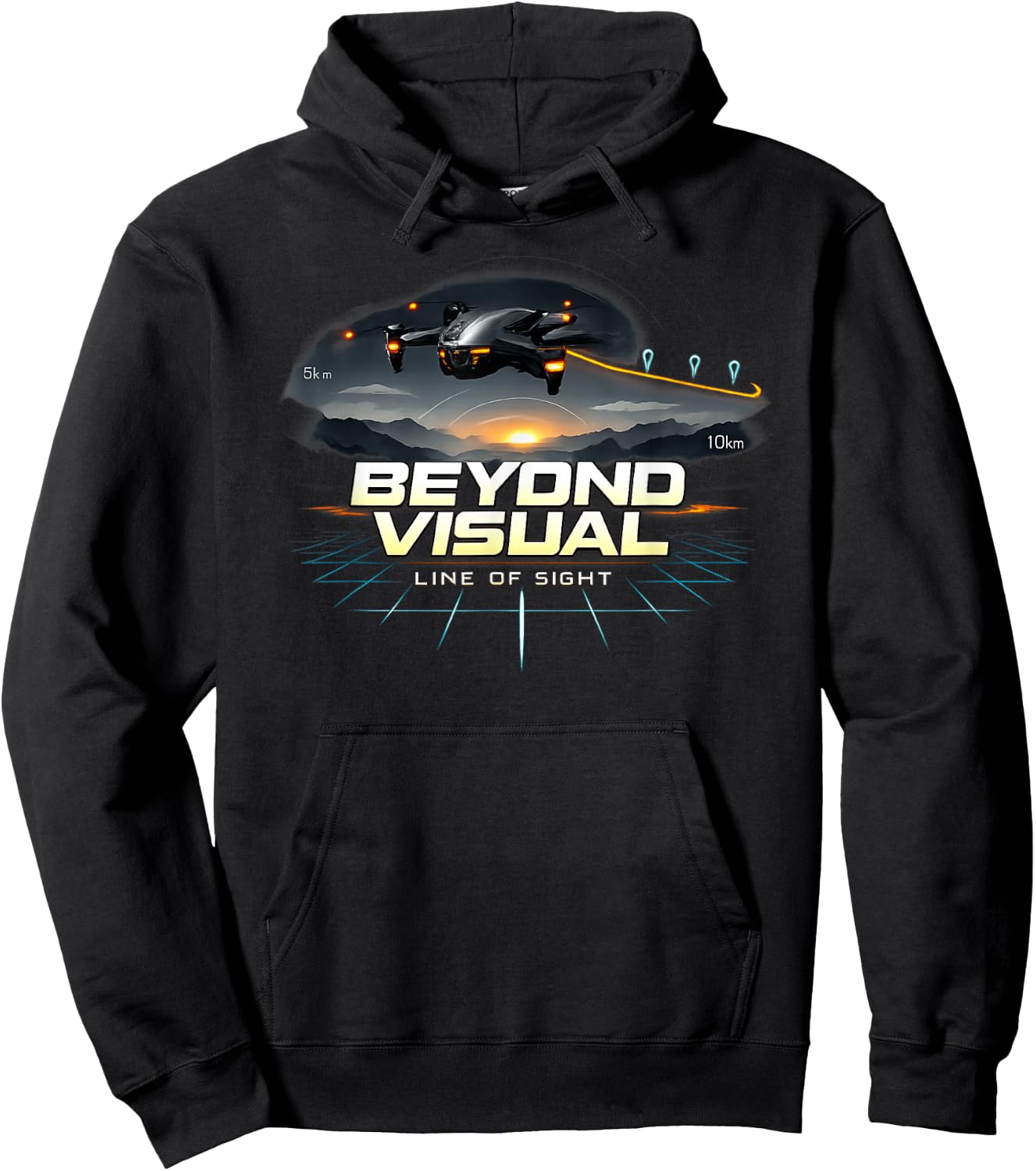 Beyond Visual Line of Sight BVLOS Elite Drone Pilot Advanced Hoodie - Hoodie | Black