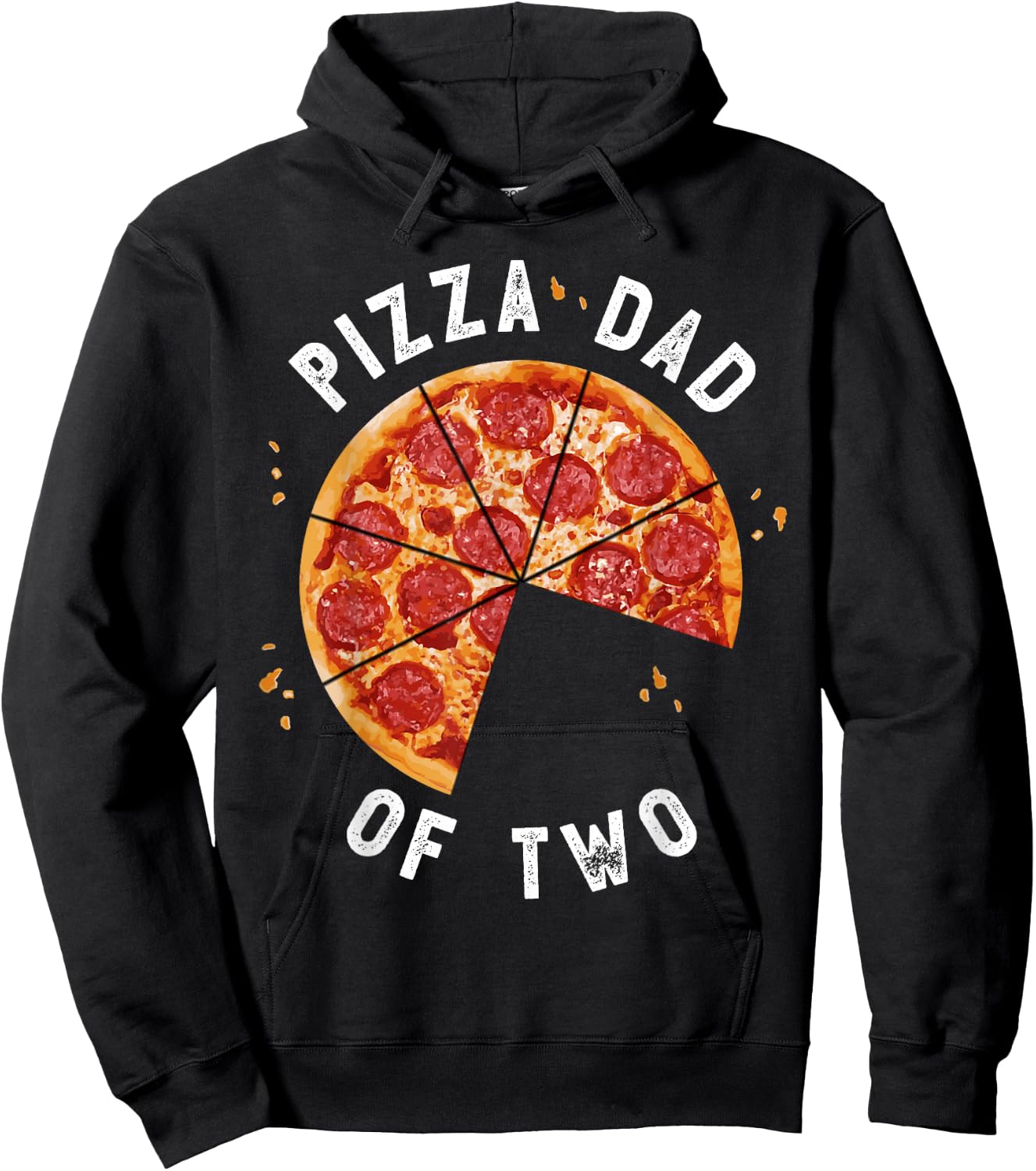 Pizza Dad And Baby Shirt Daddy Of Two Sons Matching Hoodie - Hoodie | Black