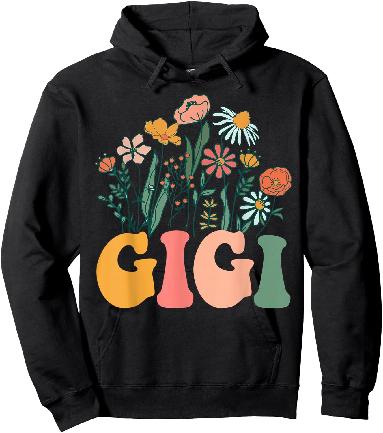 New GIGI Wildflower First Birthday & Baby Shower Hoodie - Hoodie | Black