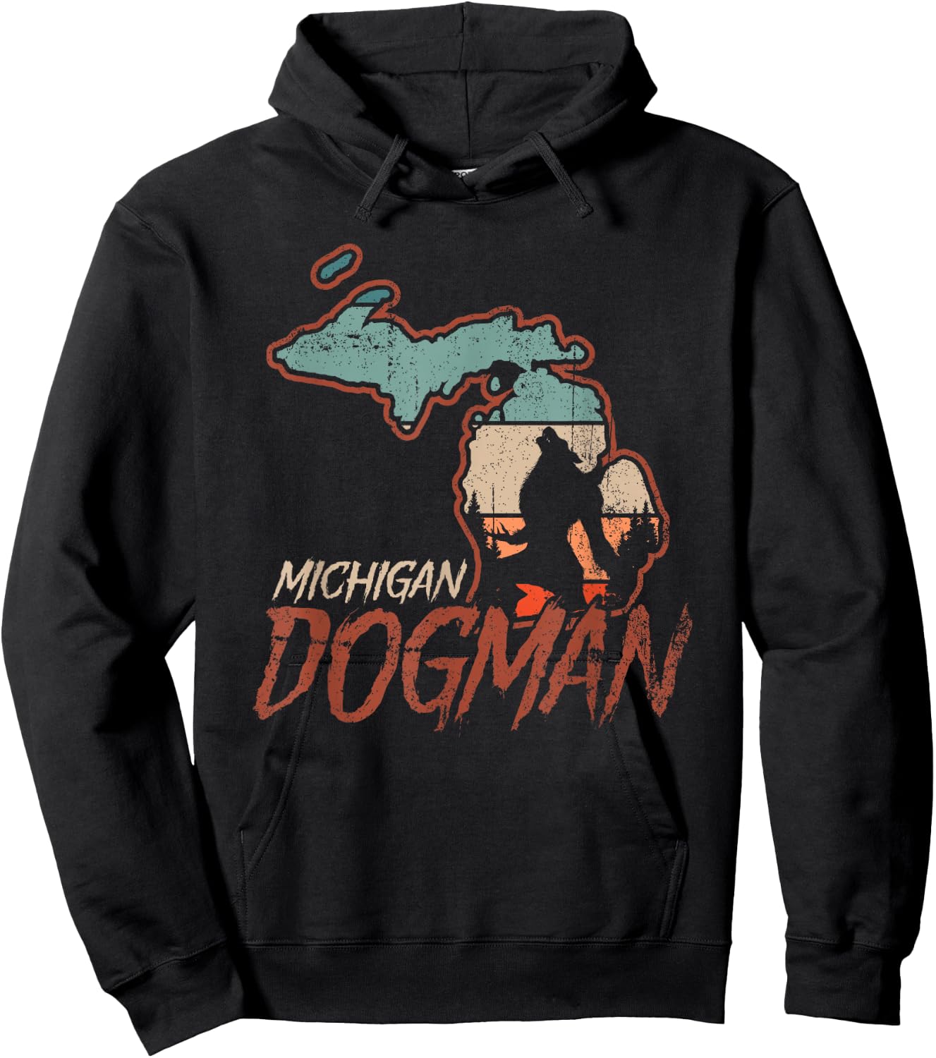 Michigan Dogman Cryptid Society Werewolf Monster Hoodie - Hoodie | Black