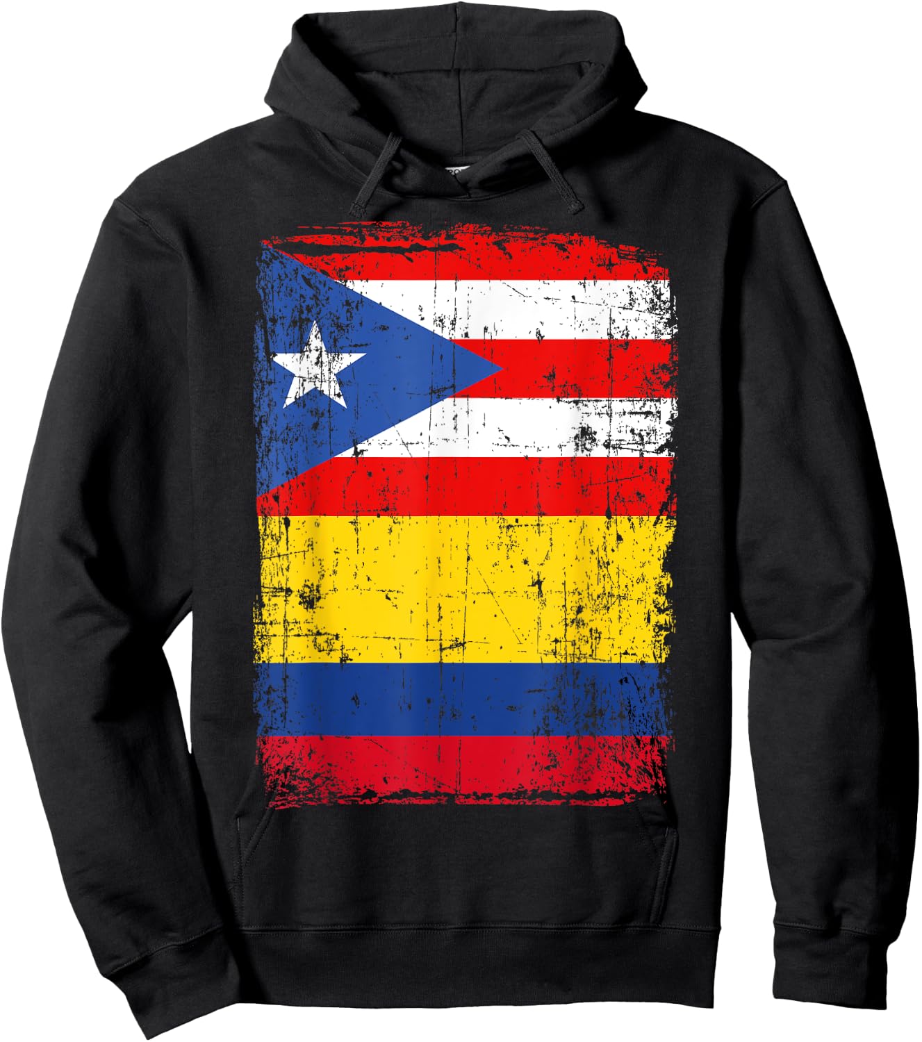 Colombian Puerto Rican Flag Vintage Colombia Rico Hoodie - Hoodie | Black